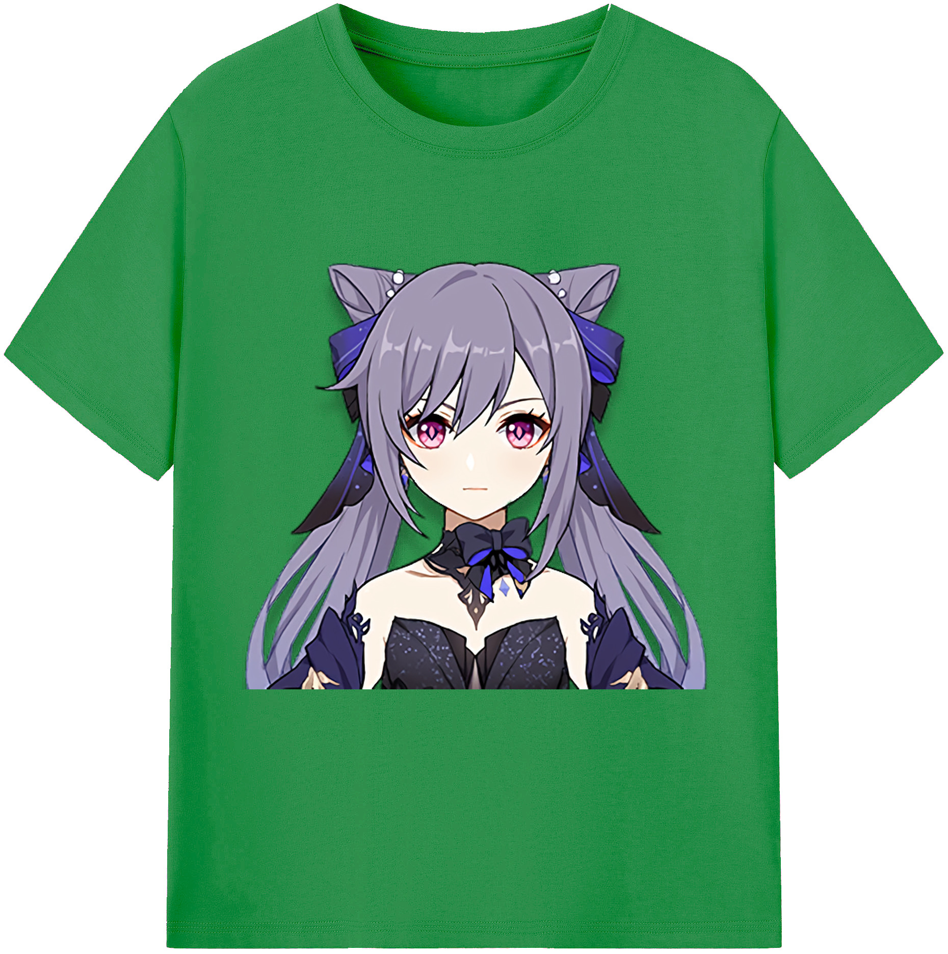 げんし神 刻晴 こくせい genshin Kokusei レディースカジュアルプリントTシャツ（綿100％）