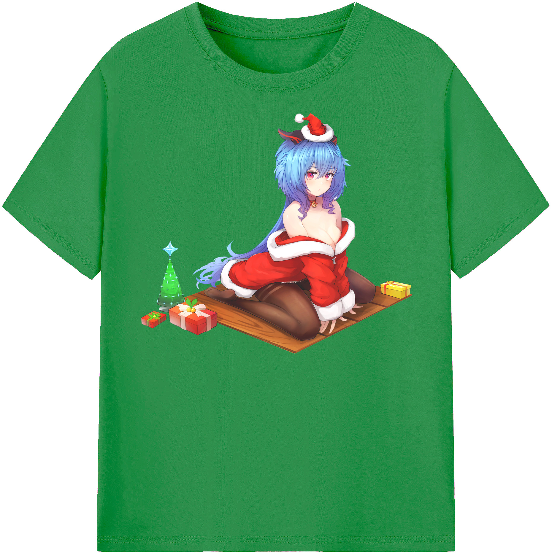 げんし神 甘雨 かんう genshin Ganyu レディースカジュアルプリントTシャツ（綿100％）