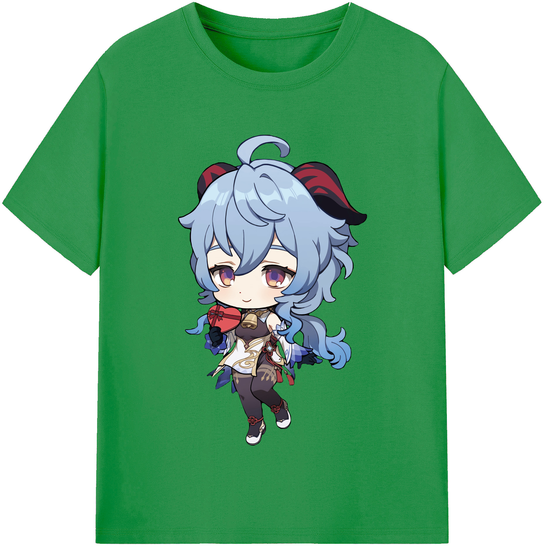 げんし神 甘雨 かんう genshin Ganyu レディースカジュアルプリントTシャツ（綿100％）