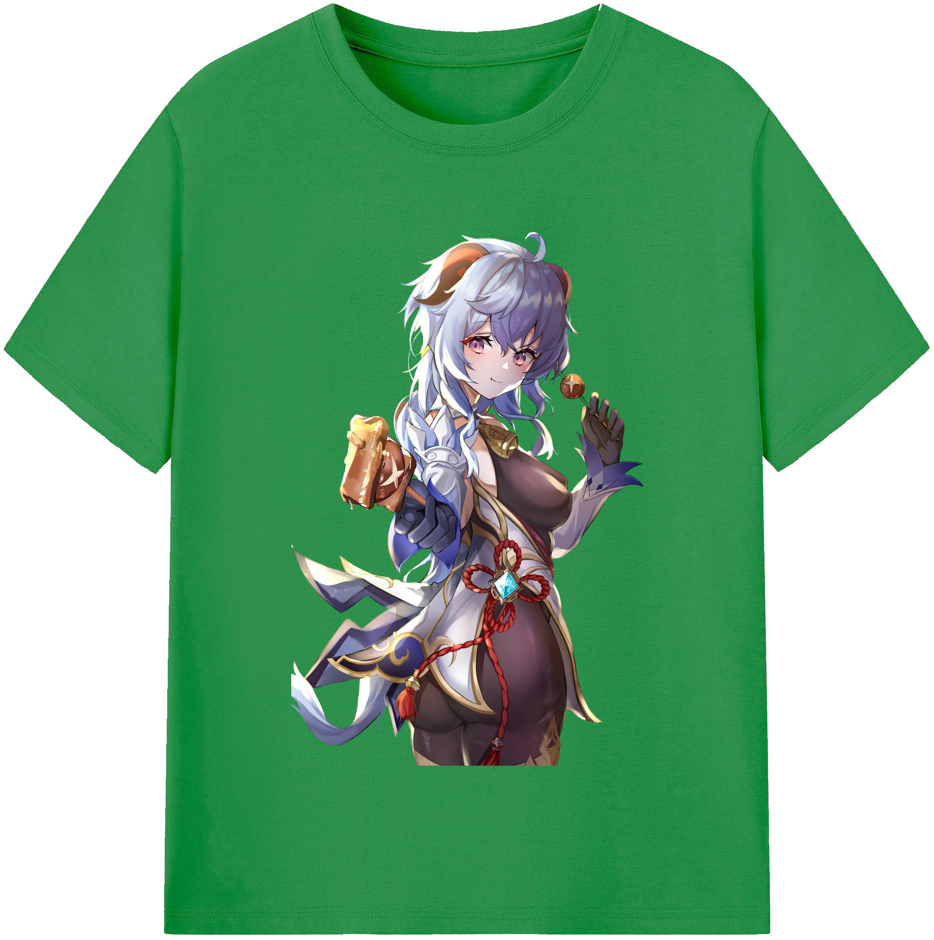 げんし神 甘雨 かんう genshin Ganyu レディースカジュアルプリントTシャツ（綿100％）