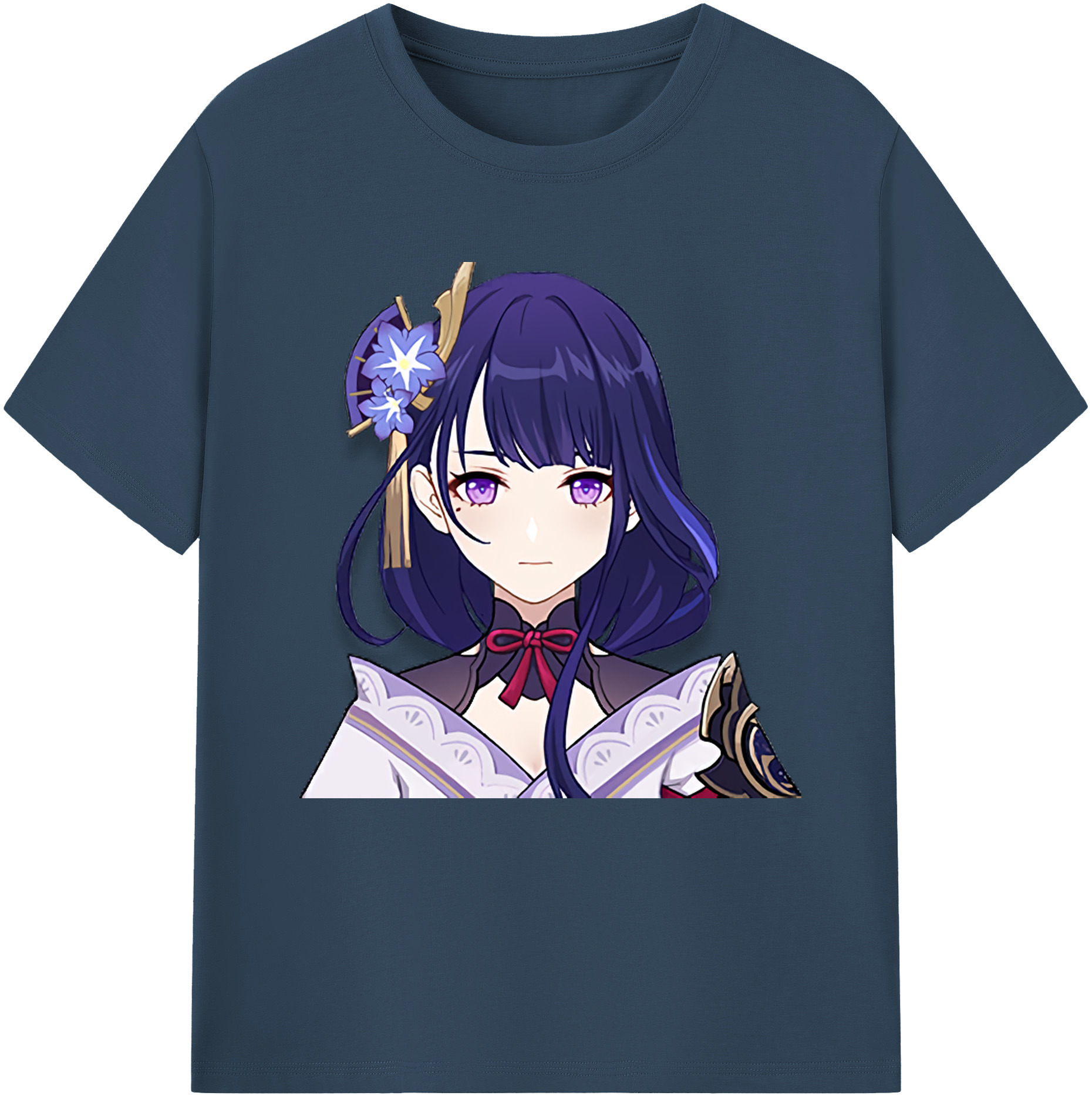 げんし神 雷電将軍 らいでんしょうぐん genshin Raiden Shogun レディースカジュアルプリントTシャツ（綿100％）