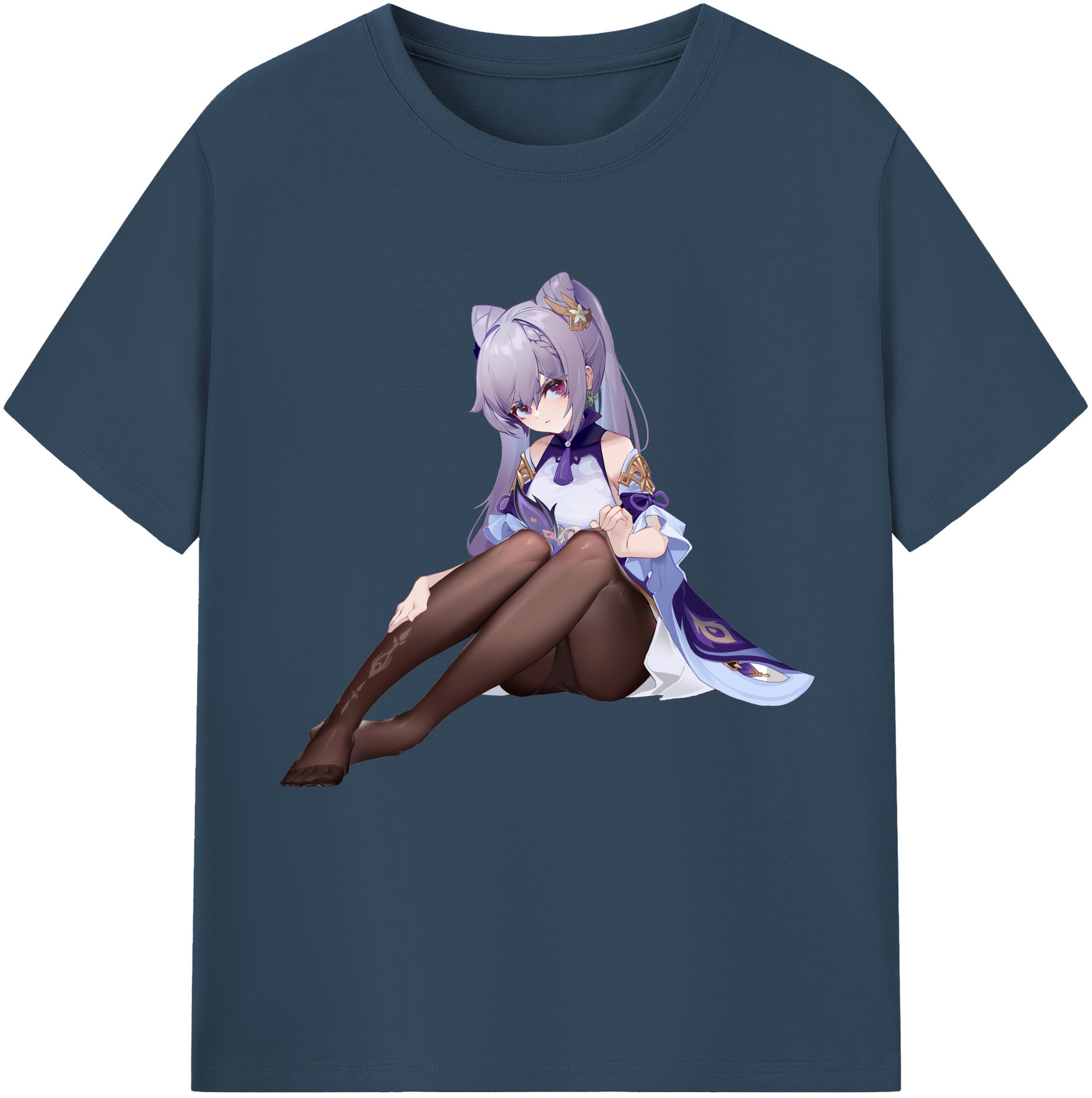 げんし神 刻晴 こくせい genshin Kokusei レディースカジュアルプリントTシャツ（綿100％）