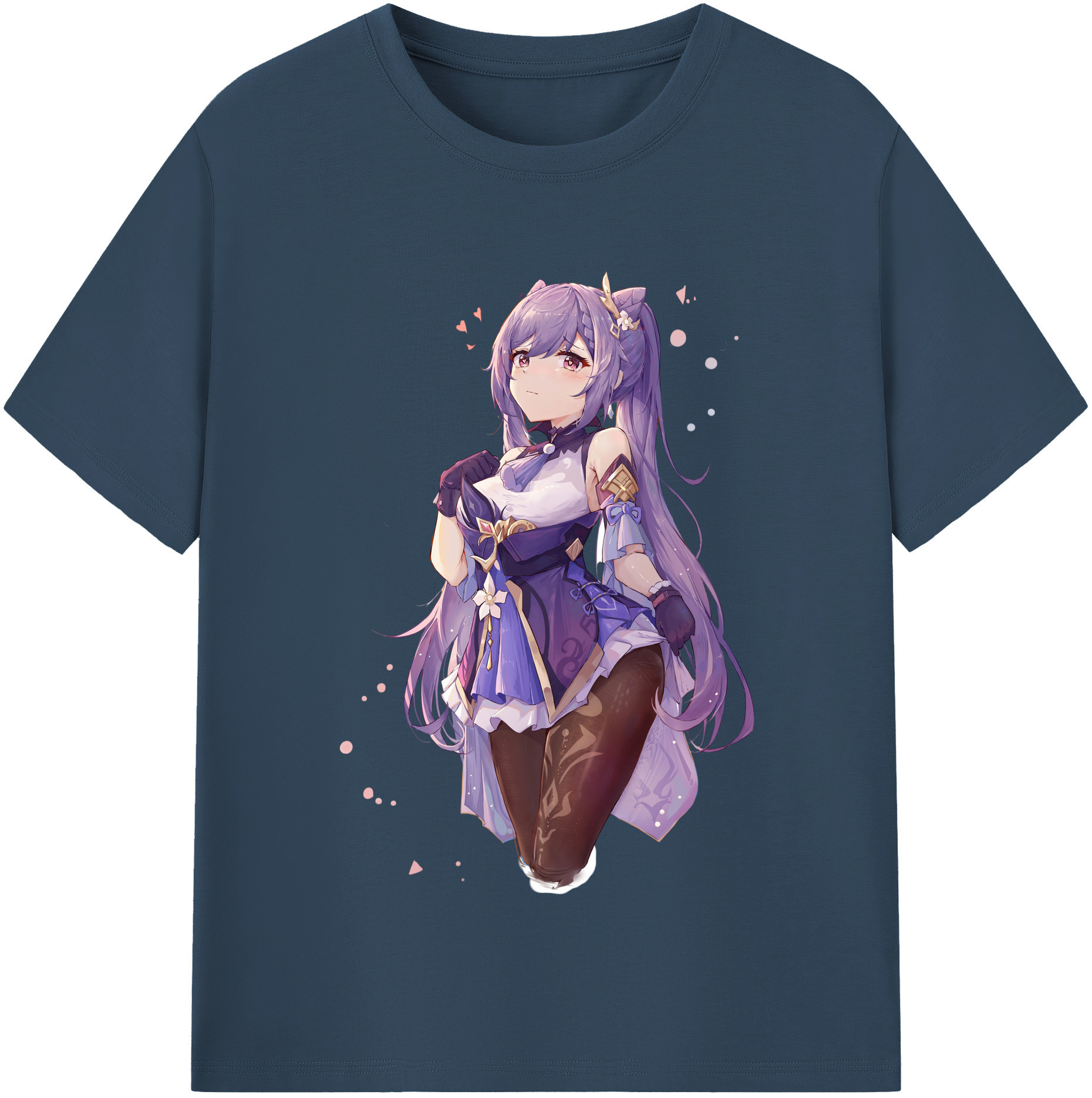げんし神 刻晴 こくせい genshin Kokusei レディースカジュアルプリントTシャツ（綿100％）