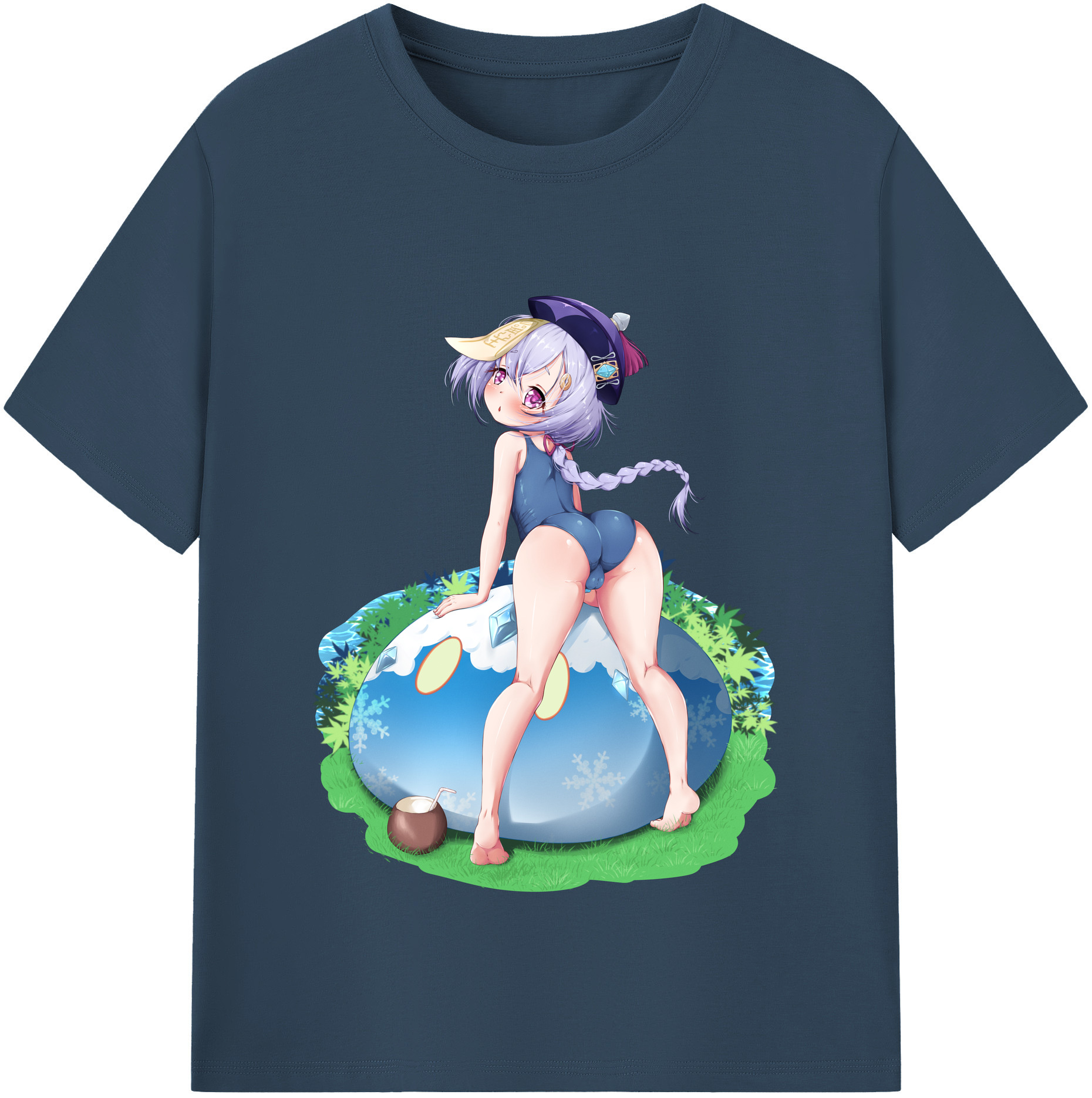 げんし神 七七 なな  genshin Nana レディースカジュアルプリントTシャツ（綿100％）