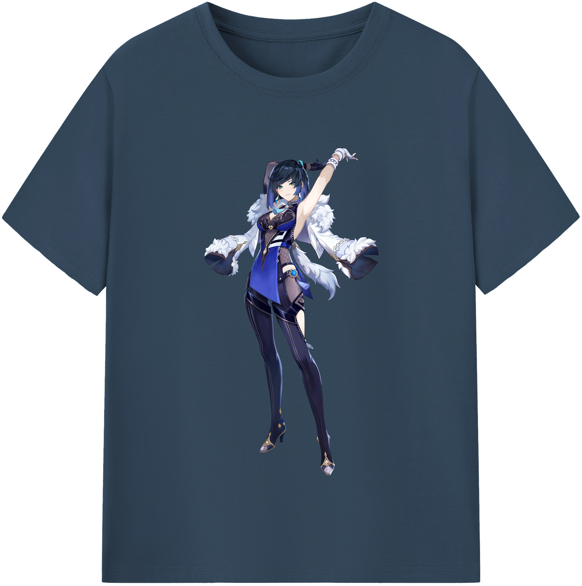 げんし神 夜兰 やらん genshin Yaran レディースカジュアルプリントTシャツ（綿100％）