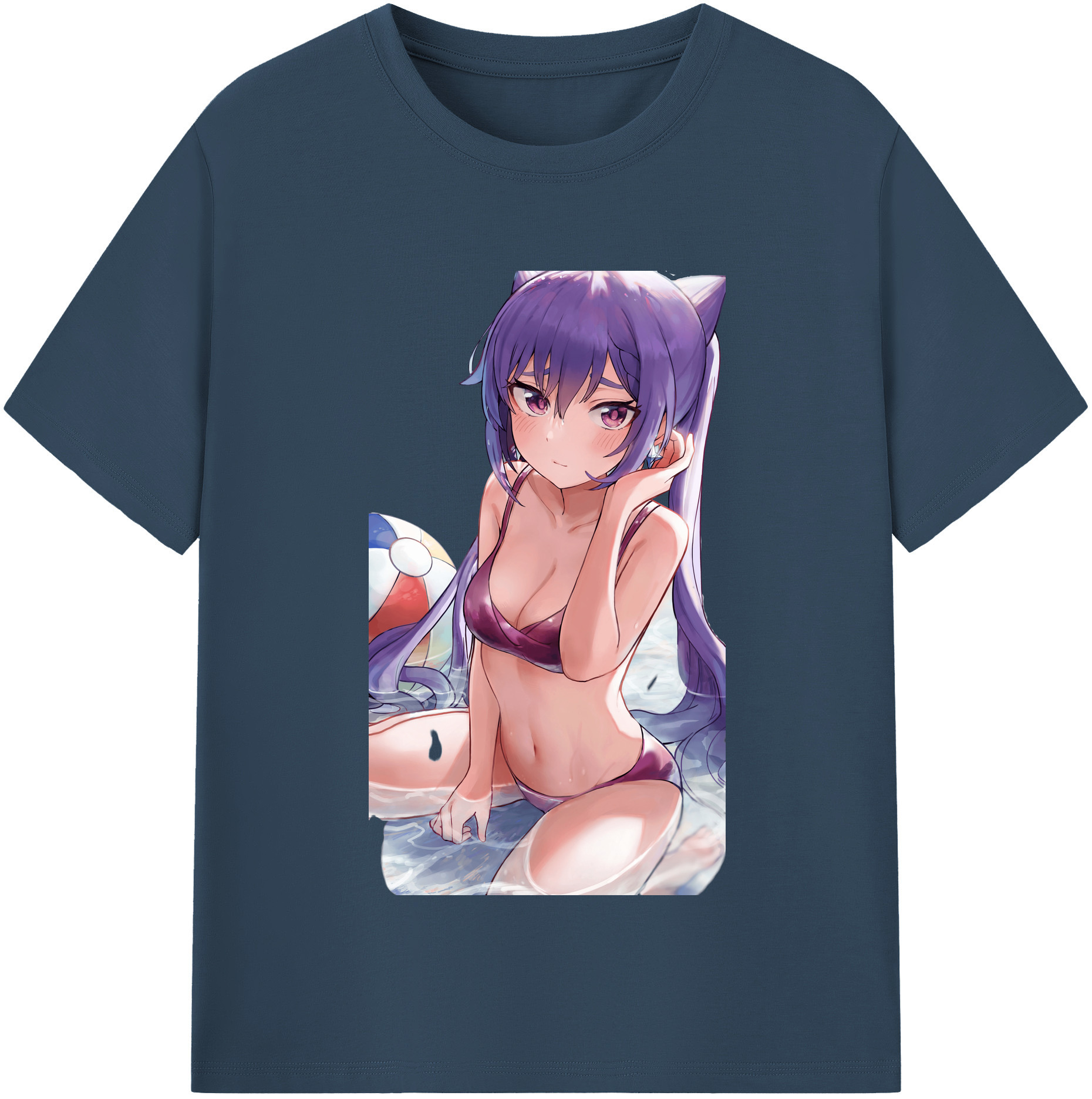 げんし神 刻晴 こくせい genshin Kokusei レディースカジュアルプリントTシャツ（綿100％）