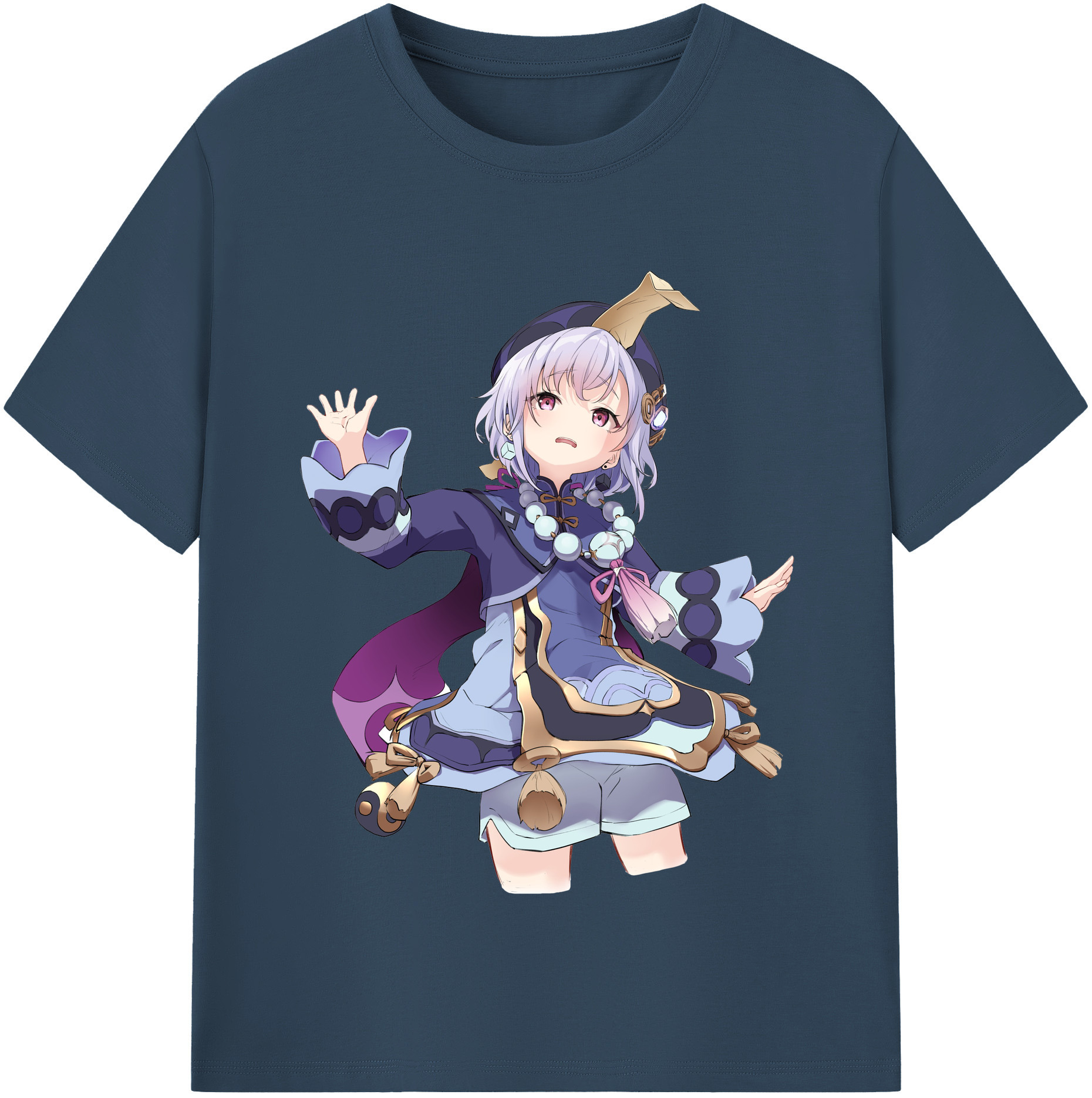 げんし神 七七 なな  genshin Nana レディースカジュアルプリントTシャツ（綿100％）