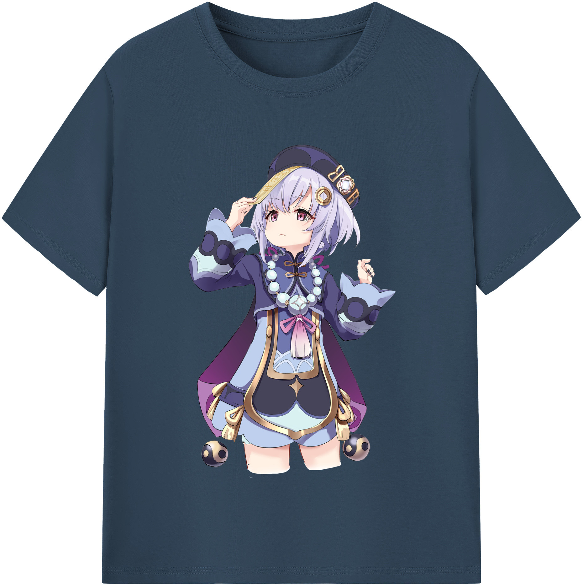 げんし神 七七 なな  genshin Nana レディースカジュアルプリントTシャツ（綿100％）