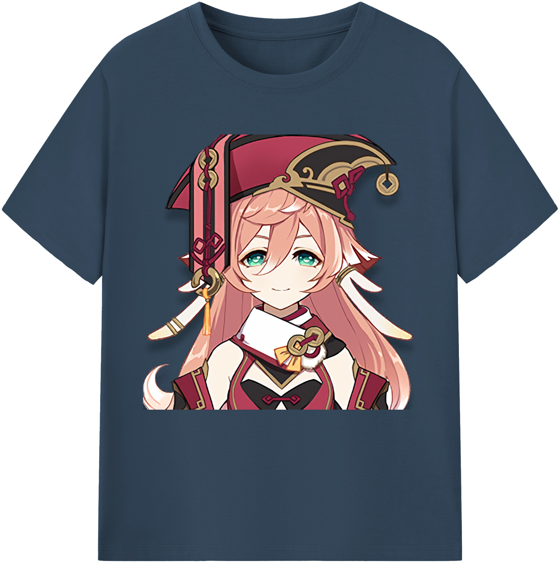 げんし神 ヤンフェイ genshin Yanfei レディースカジュアルプリントTシャツ（綿100％）