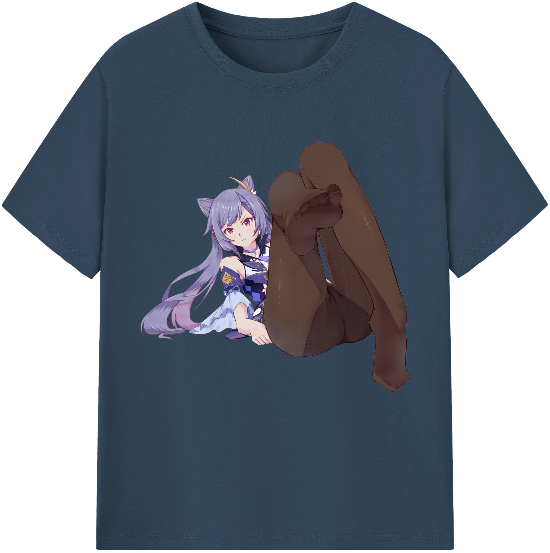 げんし神 刻晴 こくせい genshin Kokusei レディースカジュアルプリントTシャツ（綿100％）