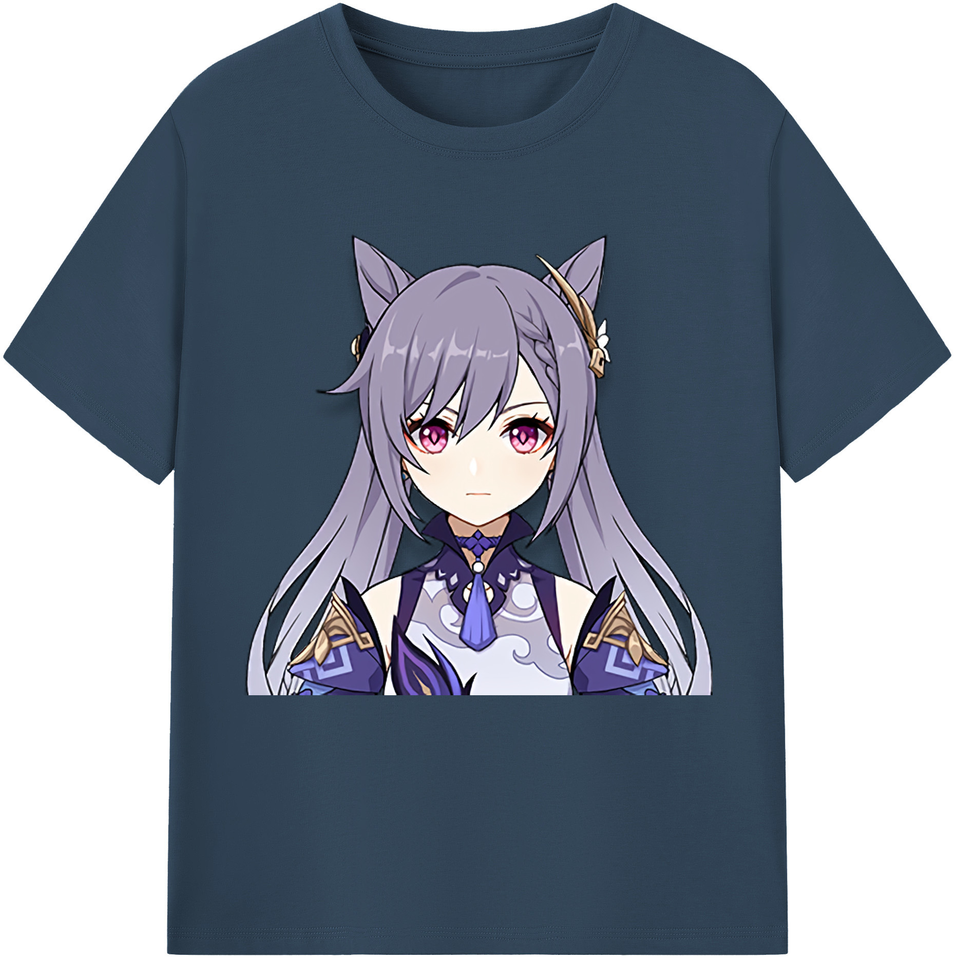 げんし神 刻晴 こくせい genshin Kokusei レディースカジュアルプリントTシャツ（綿100％）