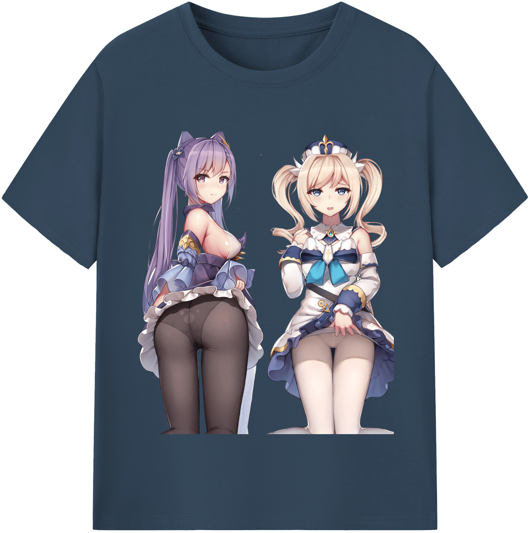 げんし神 刻晴 こくせい genshin Kokusei レディースカジュアルプリントTシャツ（綿100％）