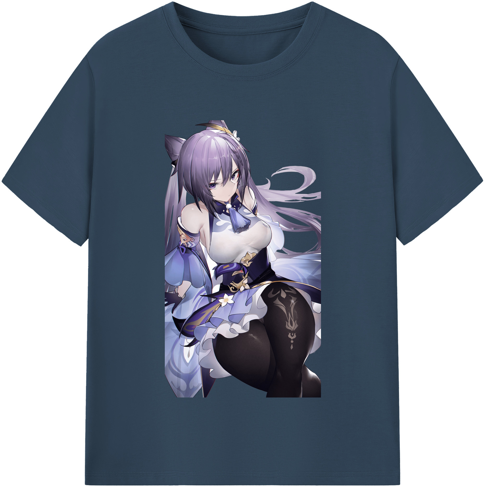 げんし神 刻晴 こくせい genshin Kokusei レディースカジュアルプリントTシャツ（綿100％）