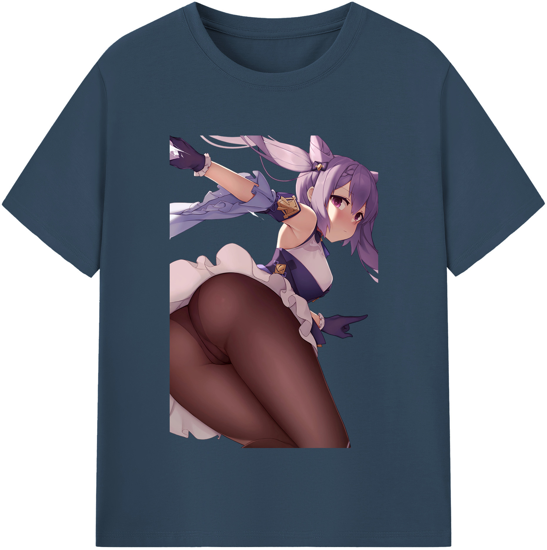 げんし神 刻晴 こくせい genshin Kokusei レディースカジュアルプリントTシャツ（綿100％）