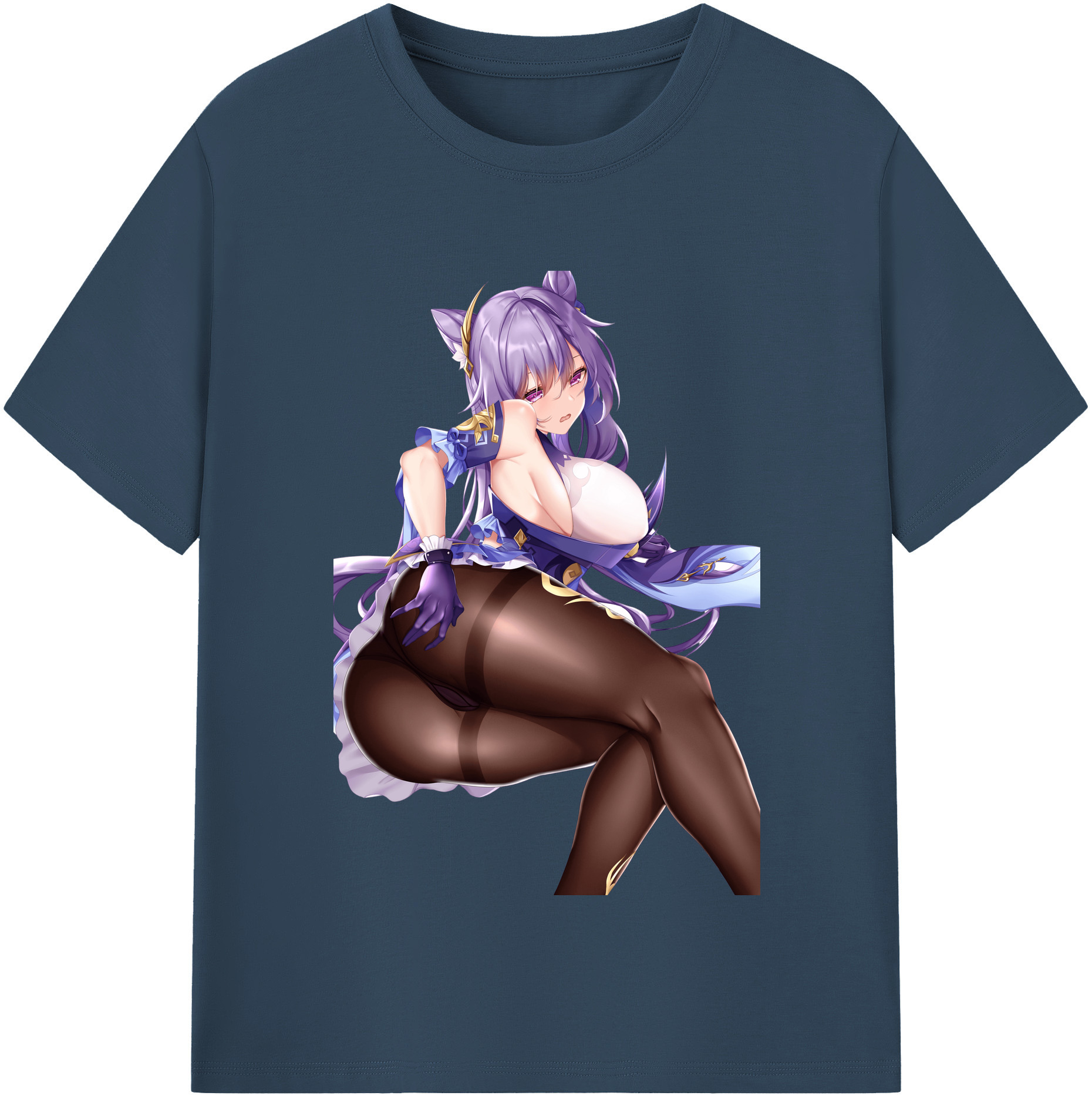 げんし神 刻晴 こくせい genshin Kokusei レディースカジュアルプリントTシャツ（綿100％）