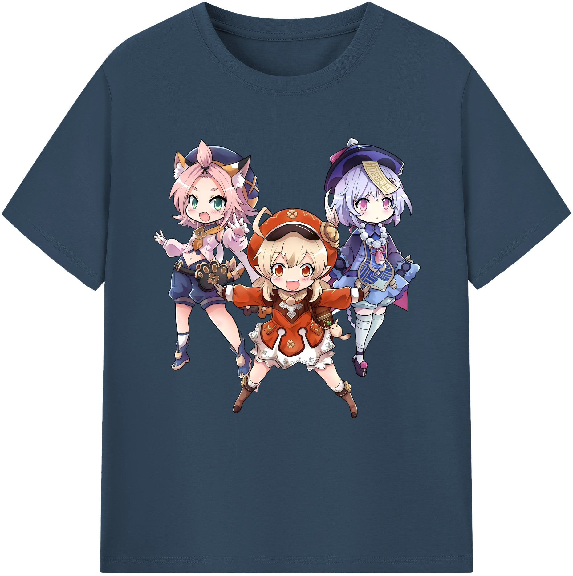 げんし神 七七 なな  genshin Nana レディースカジュアルプリントTシャツ（綿100％）