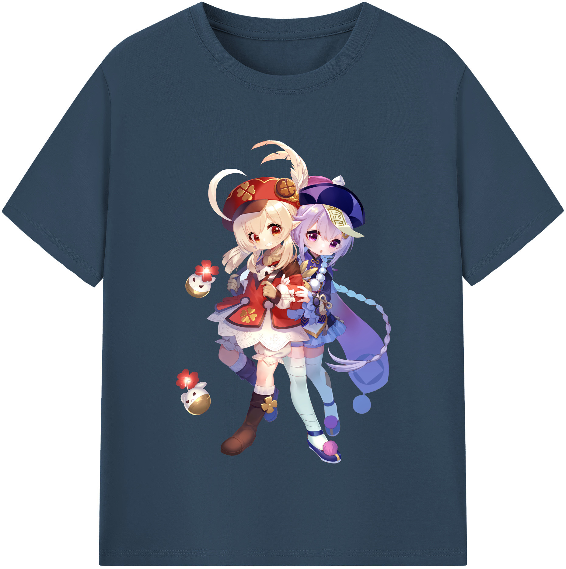 げんし神 七七 なな  genshin Nana レディースカジュアルプリントTシャツ（綿100％）