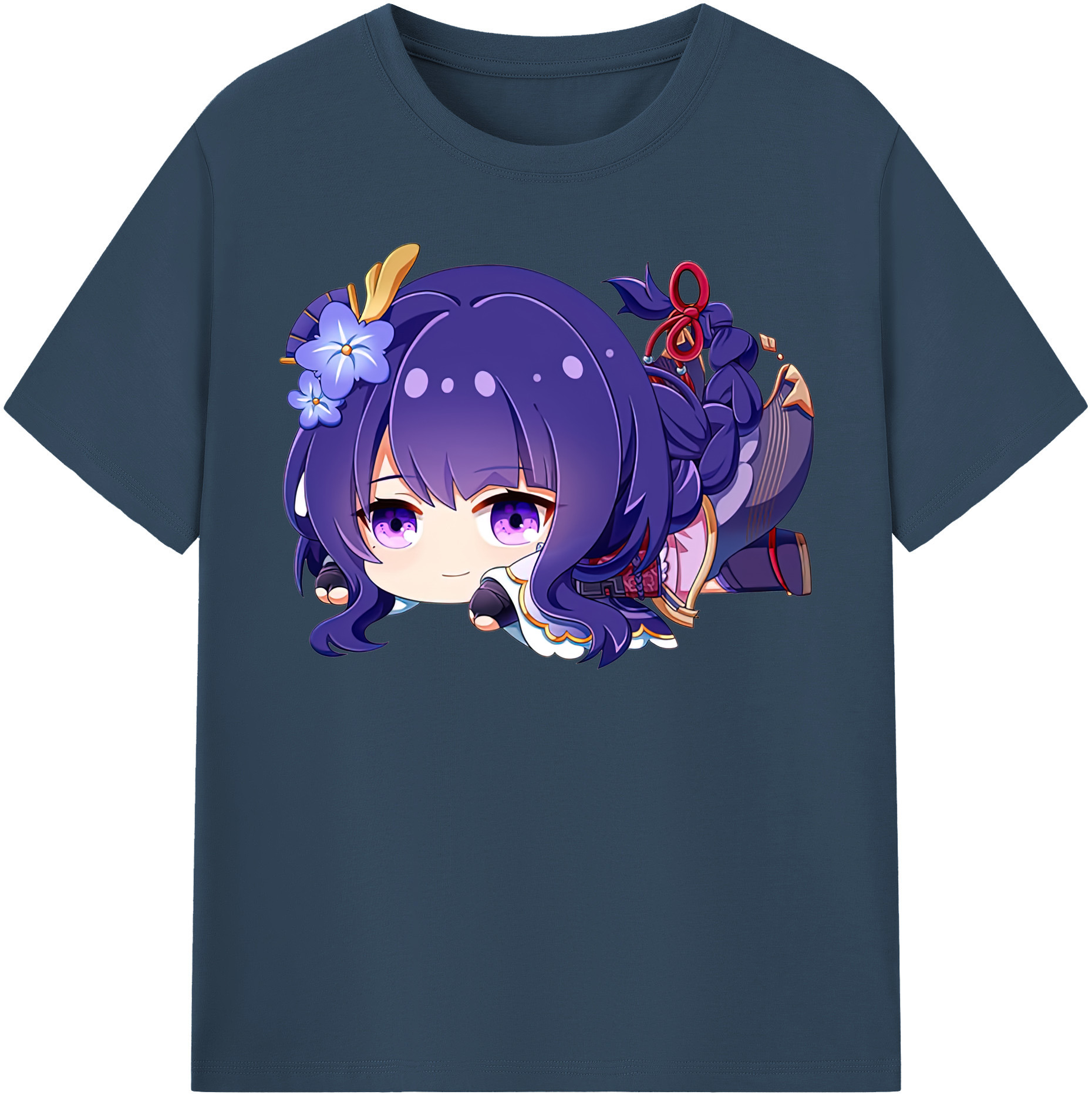 げんし神 雷電将軍 らいでんしょうぐん genshin Raiden Shogun レディースカジュアルプリントTシャツ（綿100％）