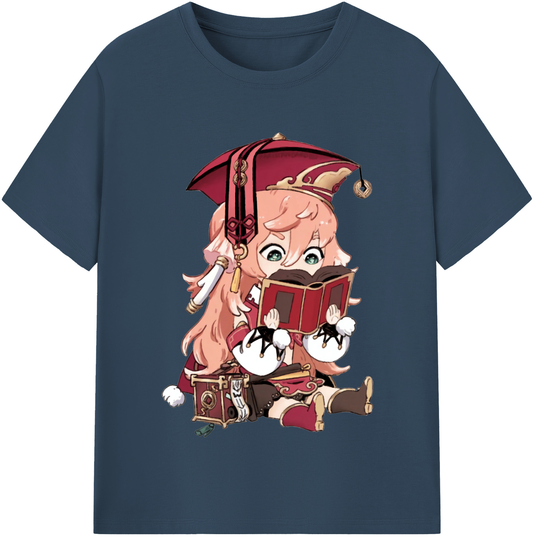 げんし神 ヤンフェイ genshin Yanfei レディースカジュアルプリントTシャツ（綿100％）