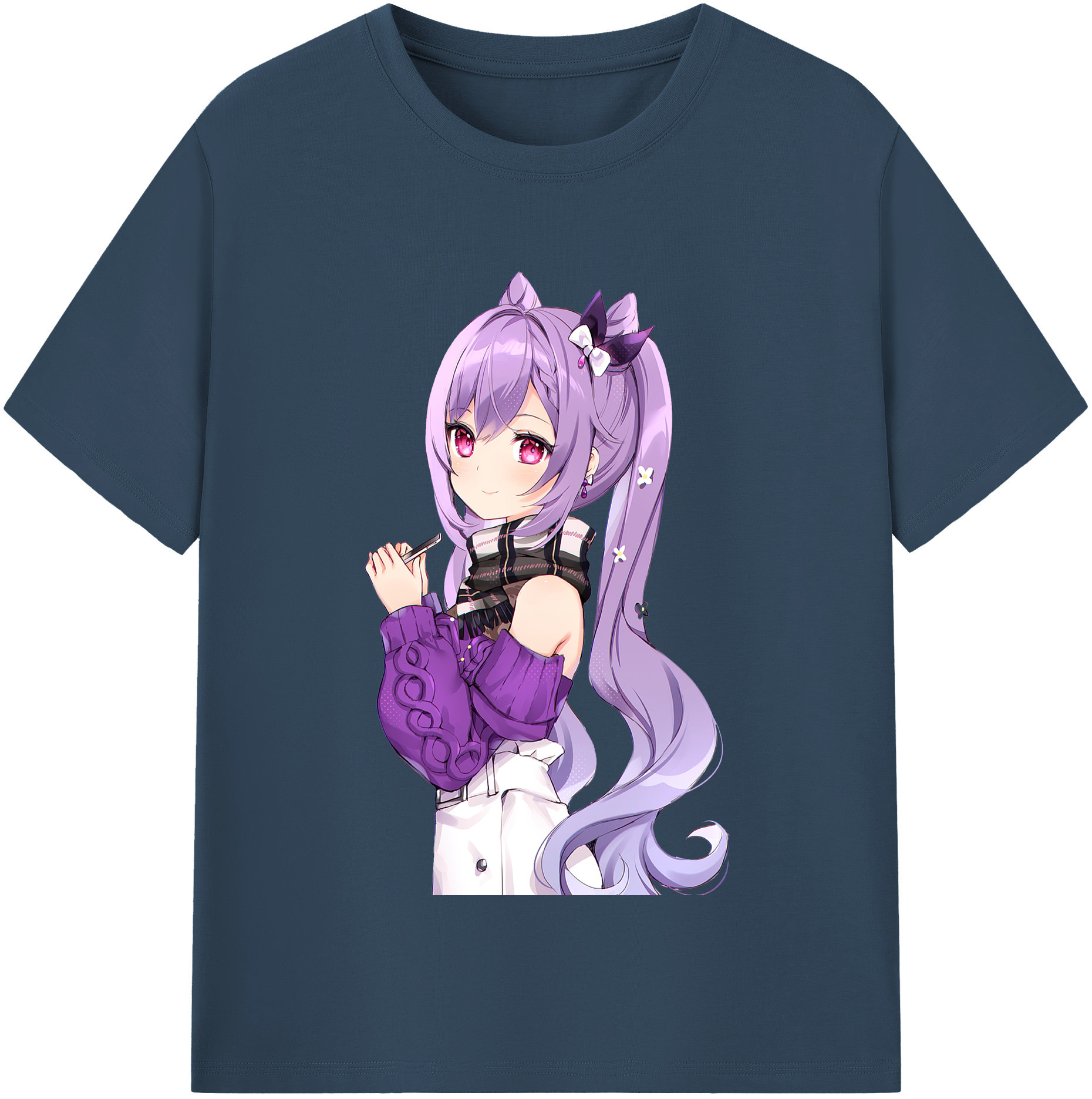 げんし神 刻晴 こくせい genshin Kokusei レディースカジュアルプリントTシャツ（綿100％）