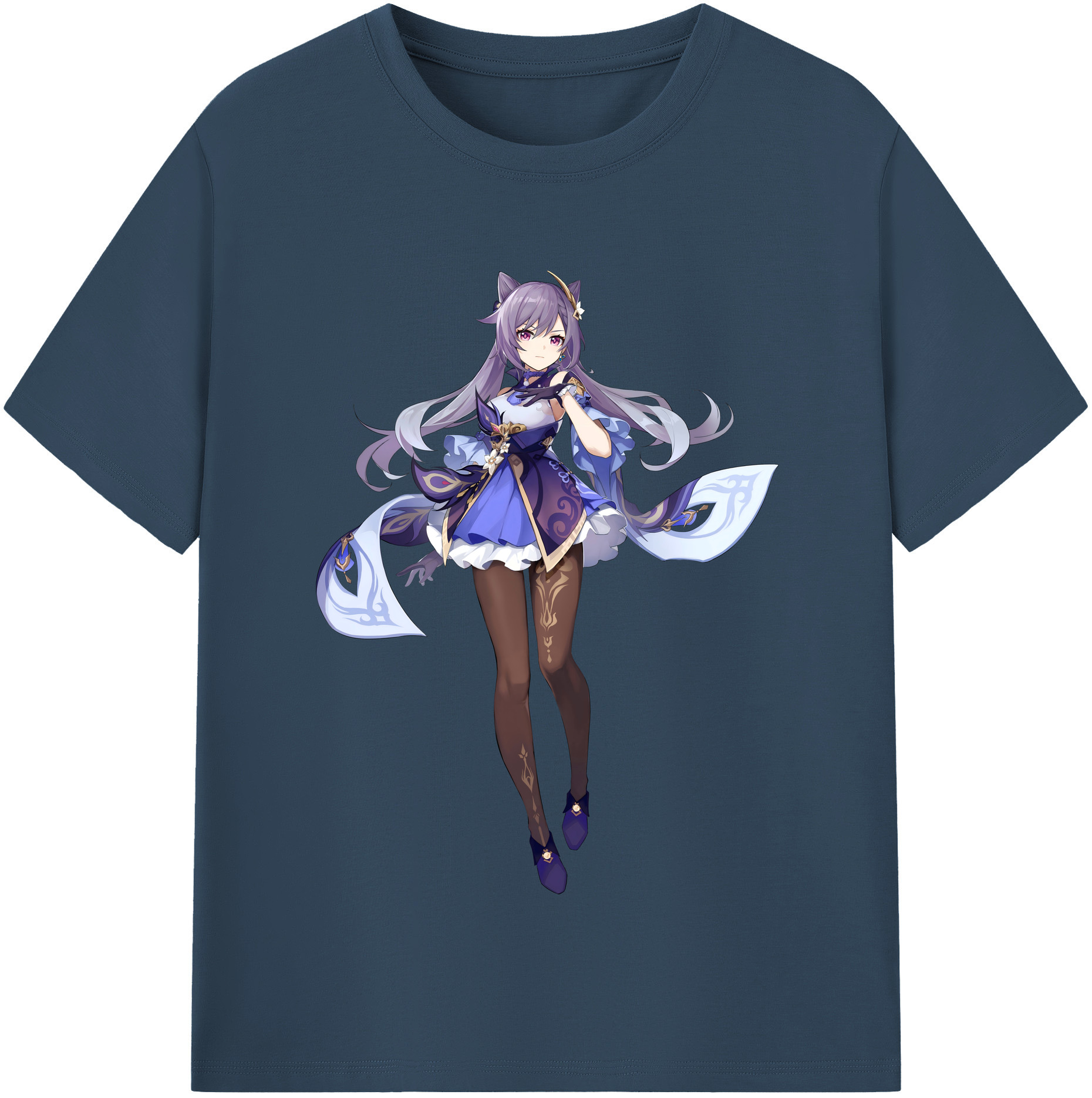 げんし神 刻晴 こくせい genshin Kokusei レディースカジュアルプリントTシャツ（綿100％）
