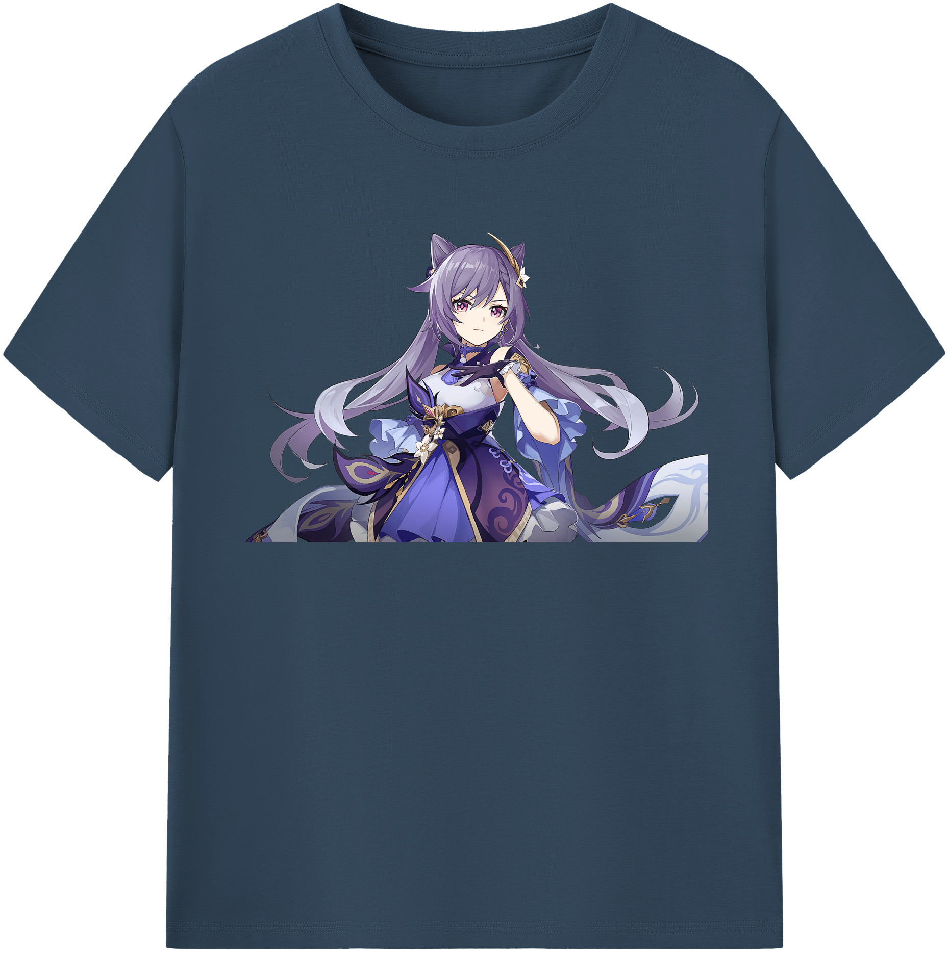 げんし神 刻晴 こくせい genshin Kokusei レディースカジュアルプリントTシャツ（綿100％）