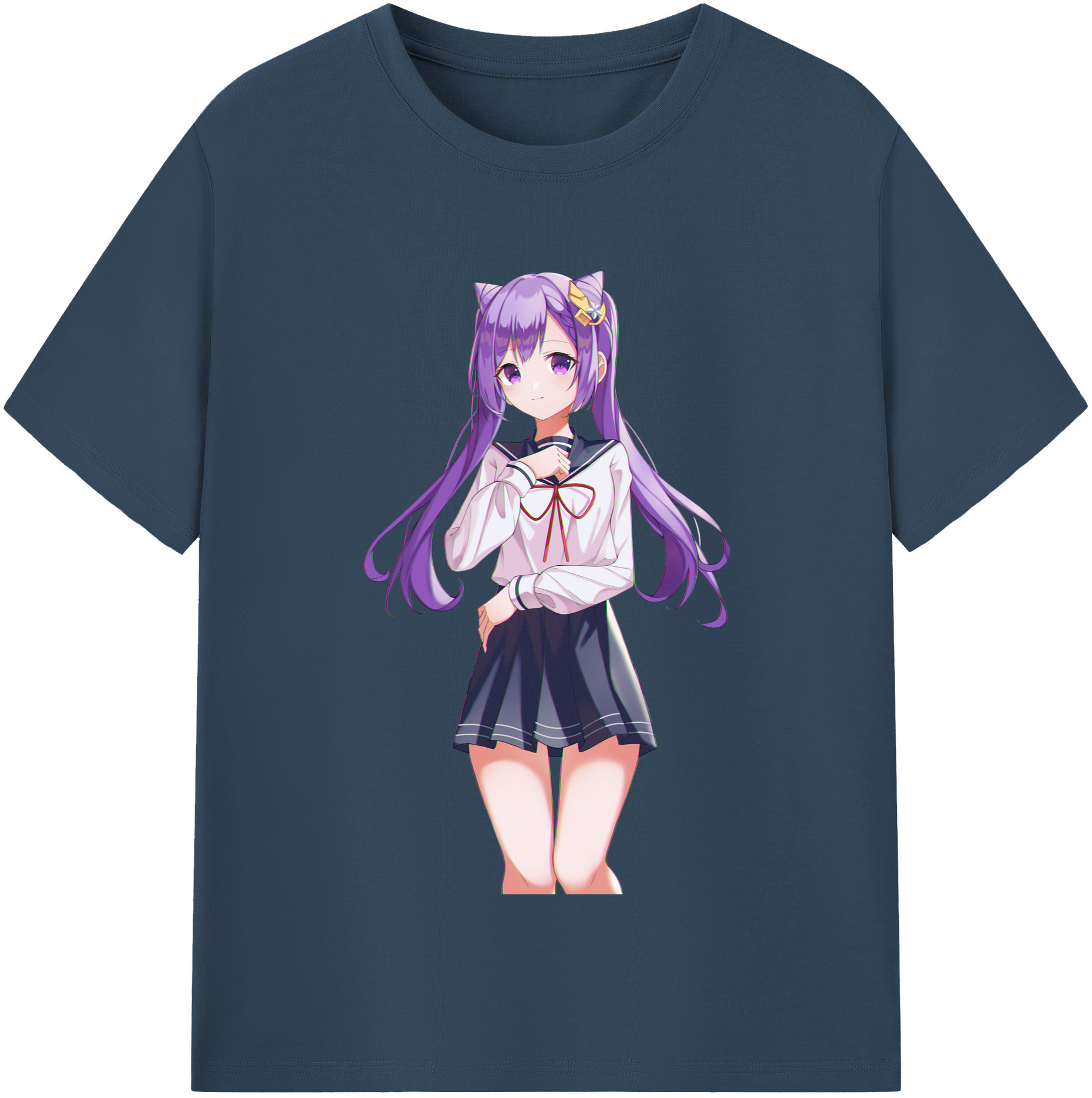 げんし神 刻晴 こくせい genshin Kokusei レディースカジュアルプリントTシャツ（綿100％）