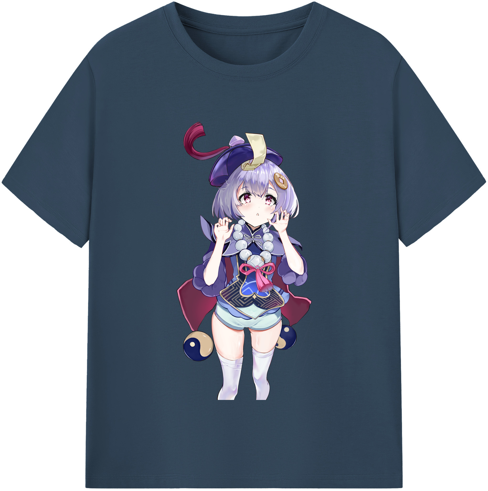 げんし神 七七 なな  genshin Nana レディースカジュアルプリントTシャツ（綿100％）