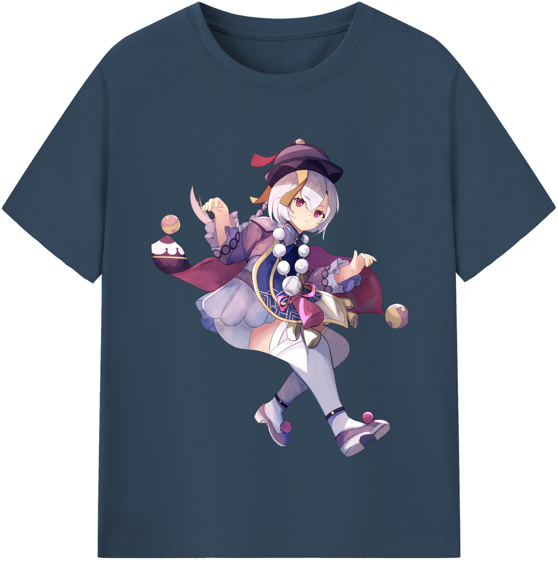げんし神 七七 なな  genshin Nana レディースカジュアルプリントTシャツ（綿100％）