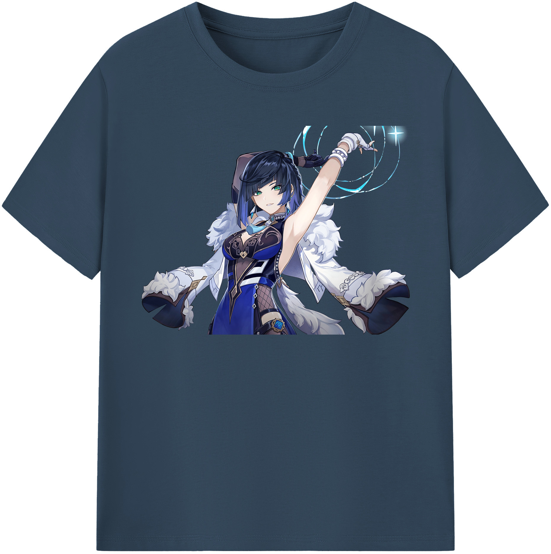 げんし神 夜兰 やらん genshin Yaran レディースカジュアルプリントTシャツ（綿100％）
