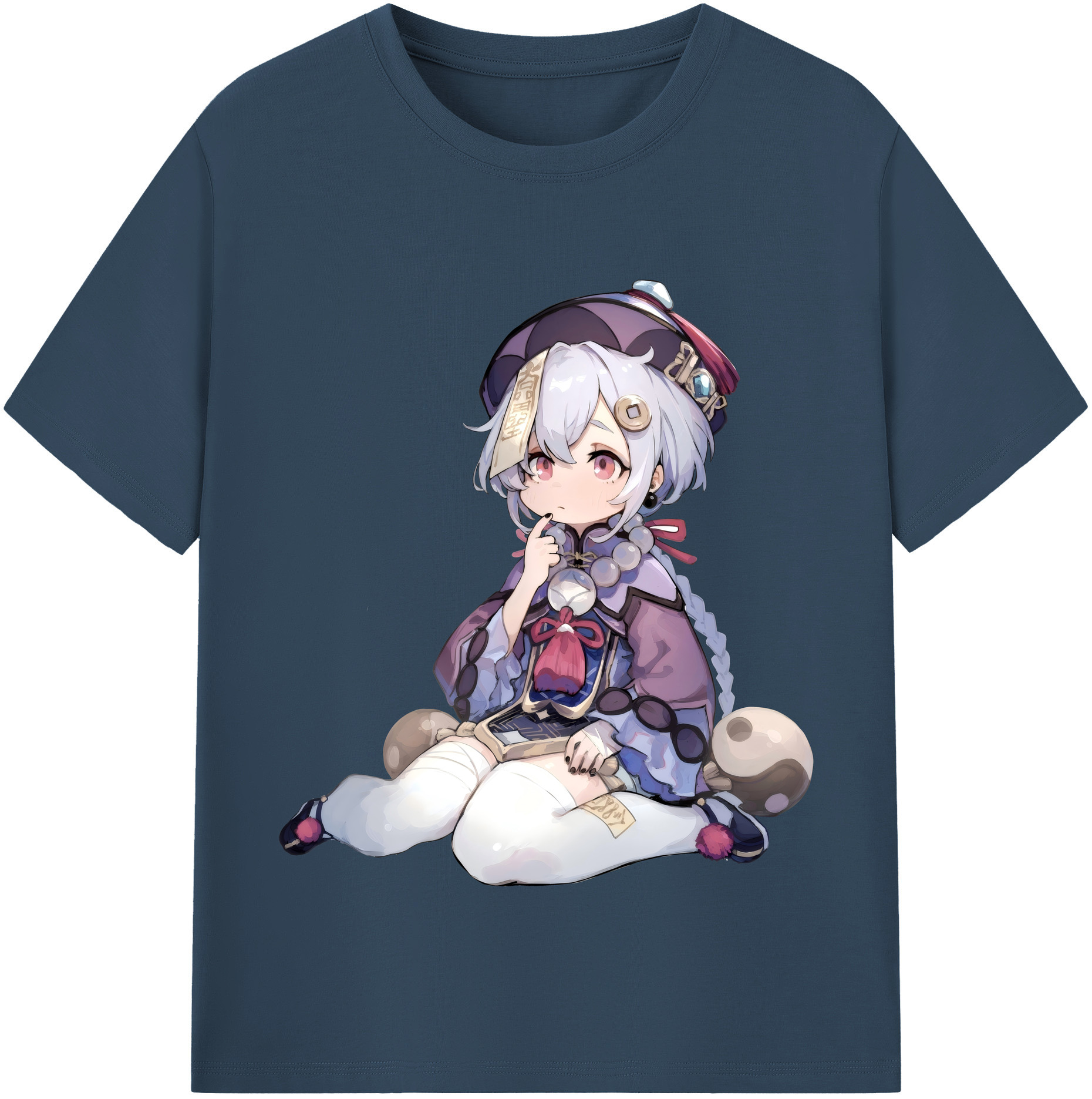 げんし神 七七 なな  genshin Nana レディースカジュアルプリントTシャツ（綿100％）