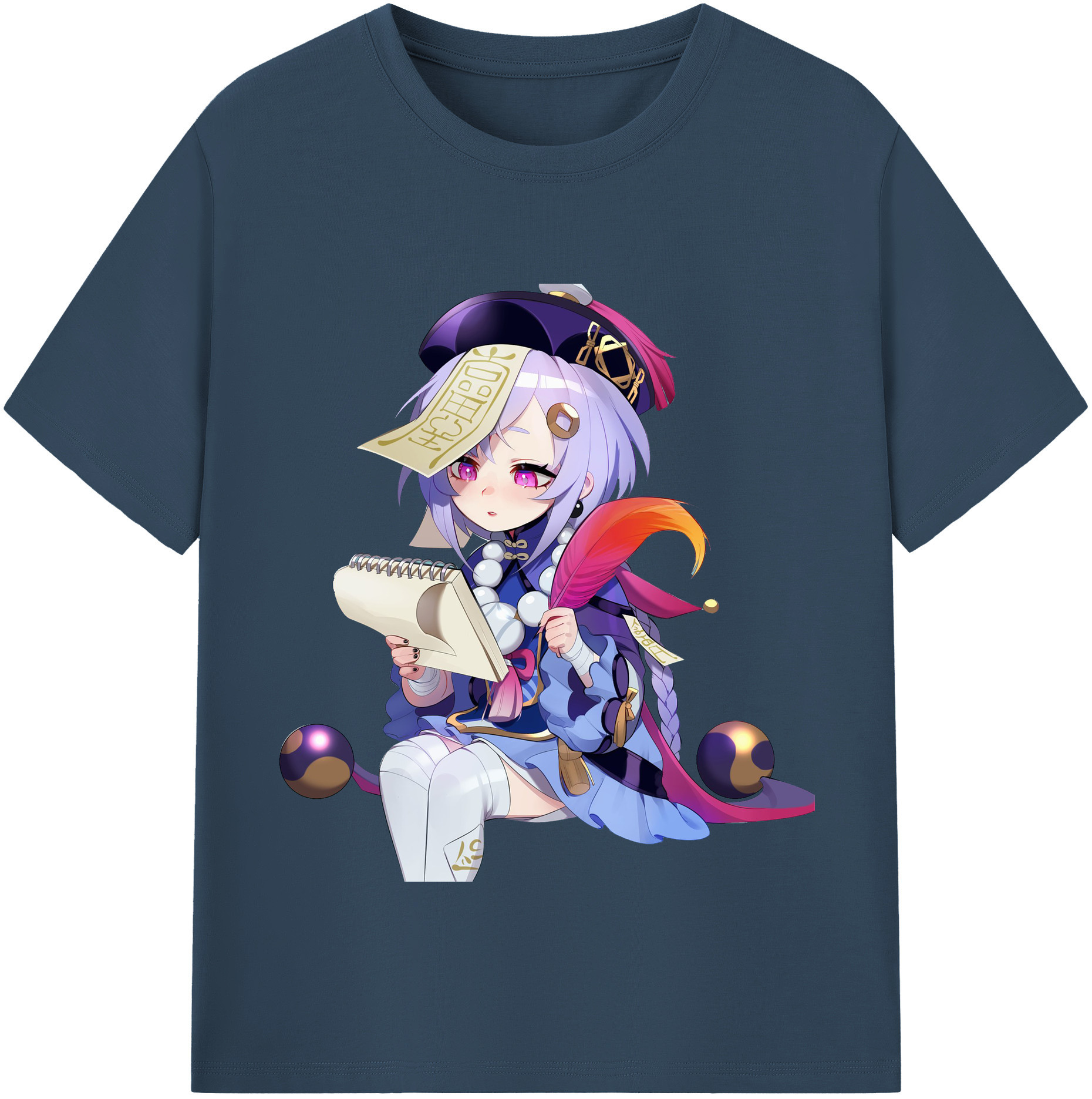 げんし神 七七 なな  genshin Nana レディースカジュアルプリントTシャツ（綿100％）