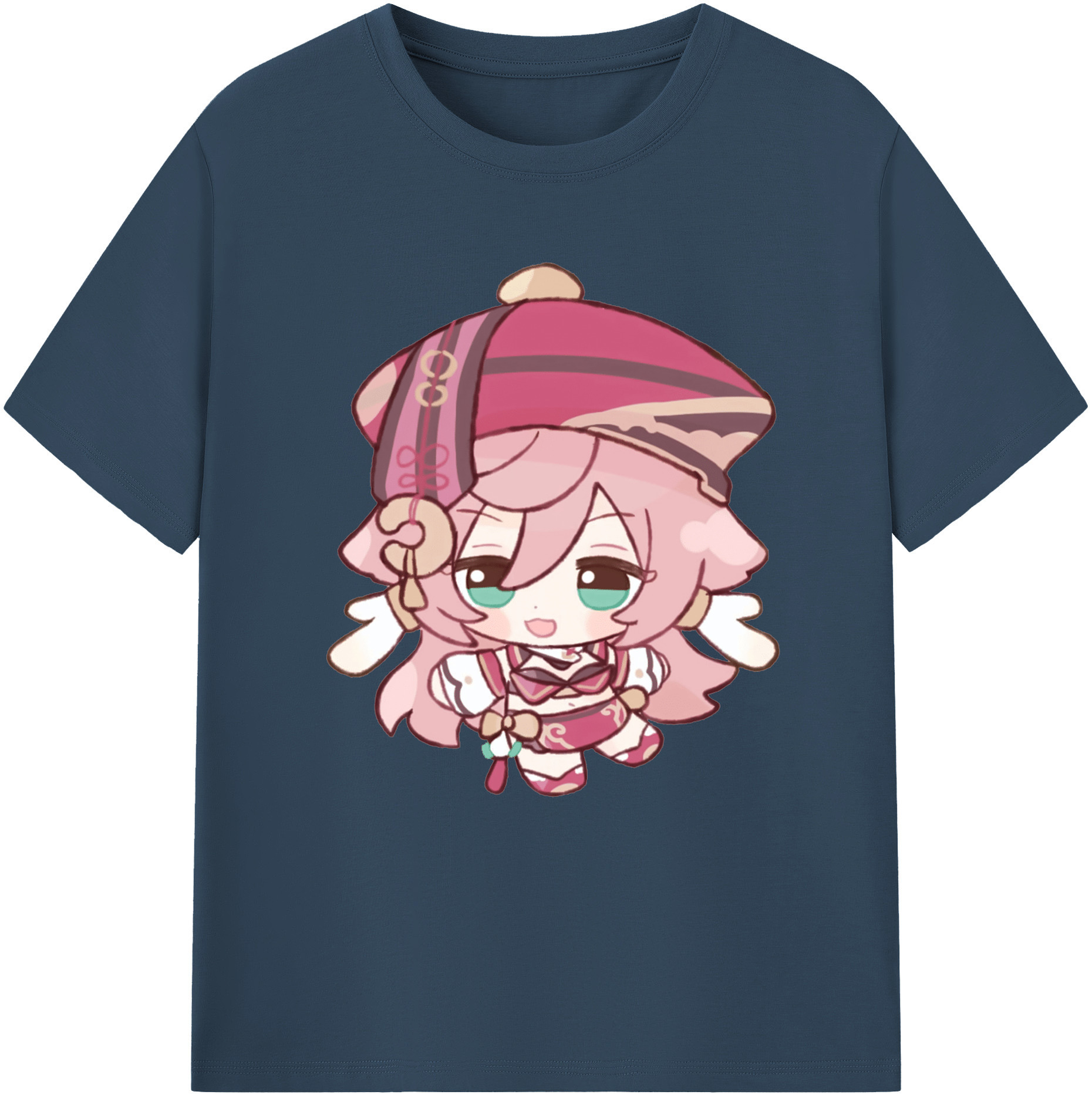 げんし神 ヤンフェイ genshin Yanfei レディースカジュアルプリントTシャツ（綿100％）