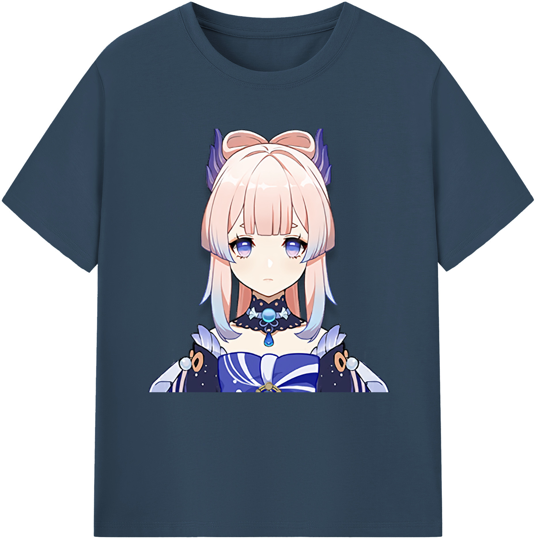 げんし神 珊瑚宮心海 サンゴノミヤ・ココミ genshin Sangonomiya Kokomi レディースカジュアルプリントTシャツ（綿100％）