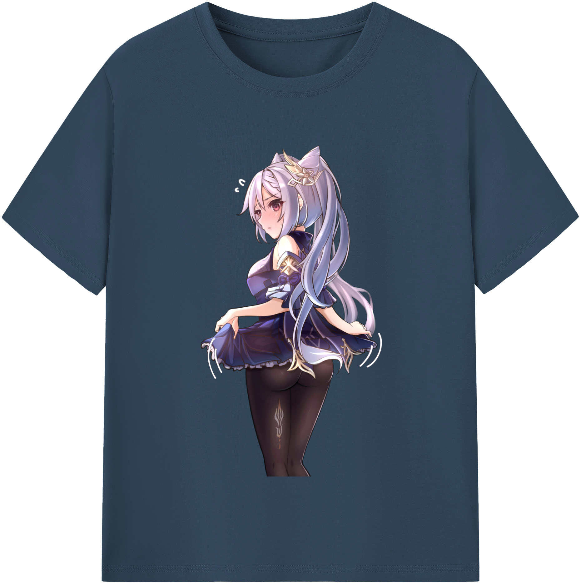 げんし神 刻晴 こくせい genshin Kokusei レディースカジュアルプリントTシャツ（綿100％）