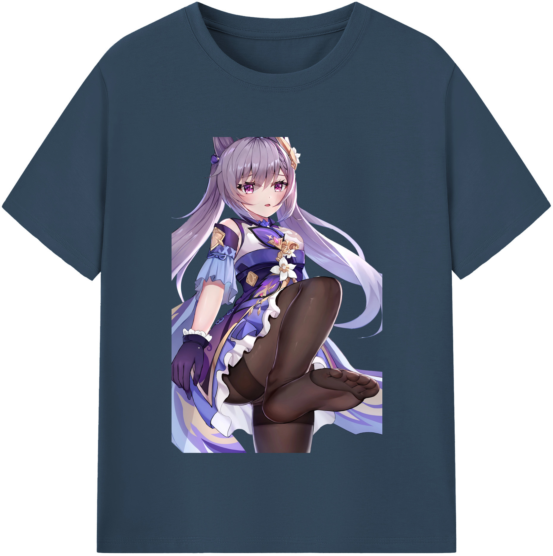 げんし神 刻晴 こくせい genshin Kokusei レディースカジュアルプリントTシャツ（綿100％）