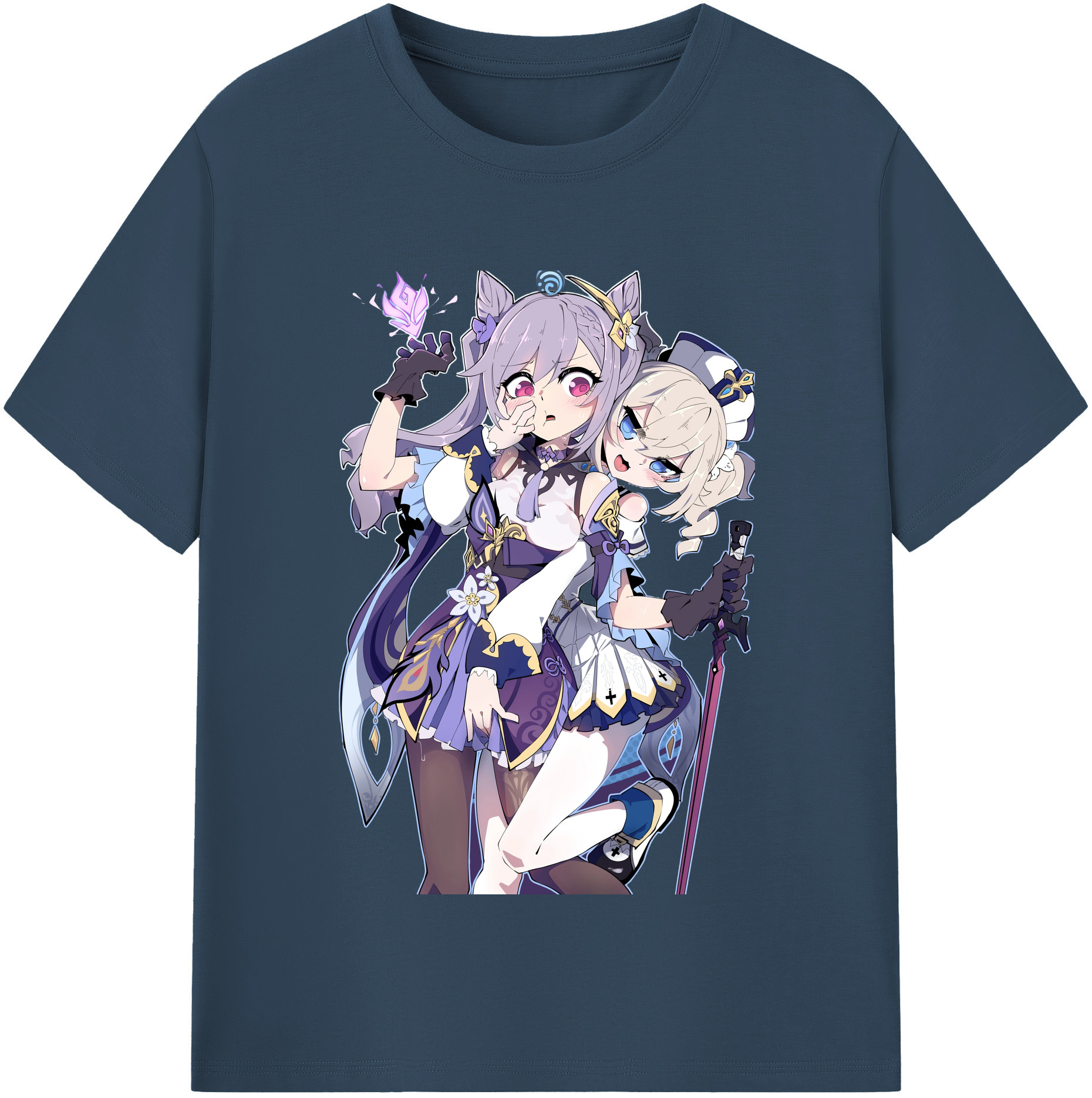 げんし神 刻晴 こくせい genshin Kokusei レディースカジュアルプリントTシャツ（綿100％）