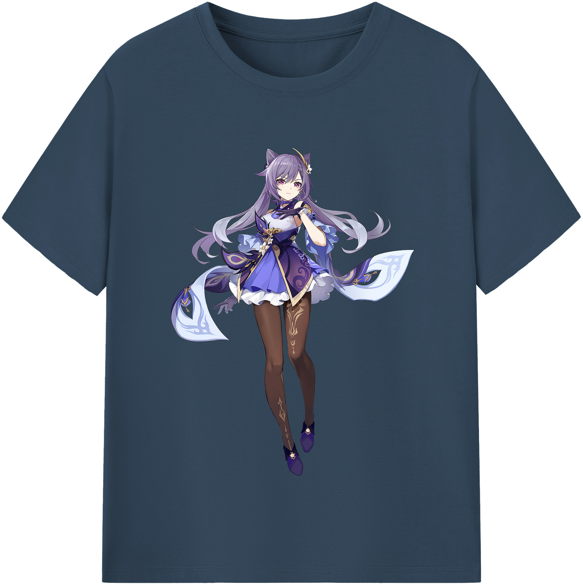 げんし神 刻晴 こくせい genshin Kokusei レディースカジュアルプリントTシャツ（綿100％）