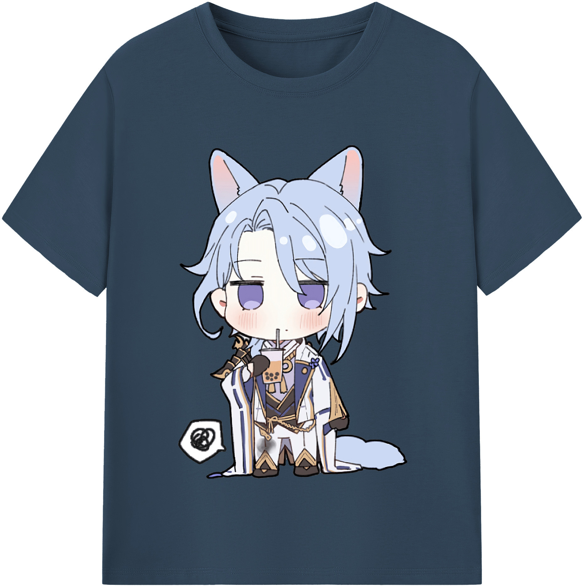 げんし神 神里綾人 かみさとあやと genshin Kamisato Ayato レディースカジュアルプリントTシャツ（綿100％）