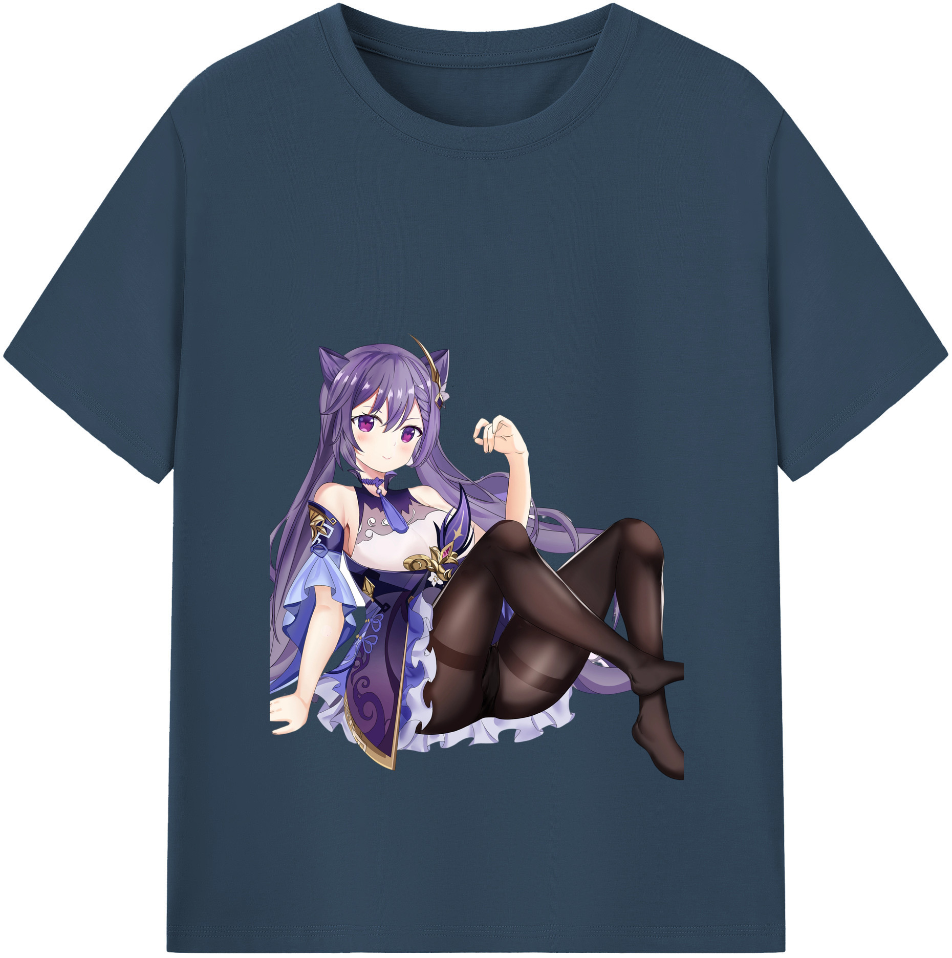 げんし神 刻晴 こくせい genshin Kokusei レディースカジュアルプリントTシャツ（綿100％）