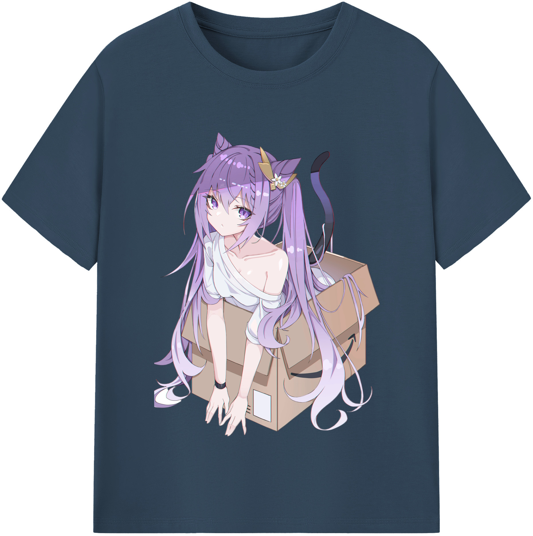 げんし神 刻晴 こくせい genshin Kokusei レディースカジュアルプリントTシャツ（綿100％）