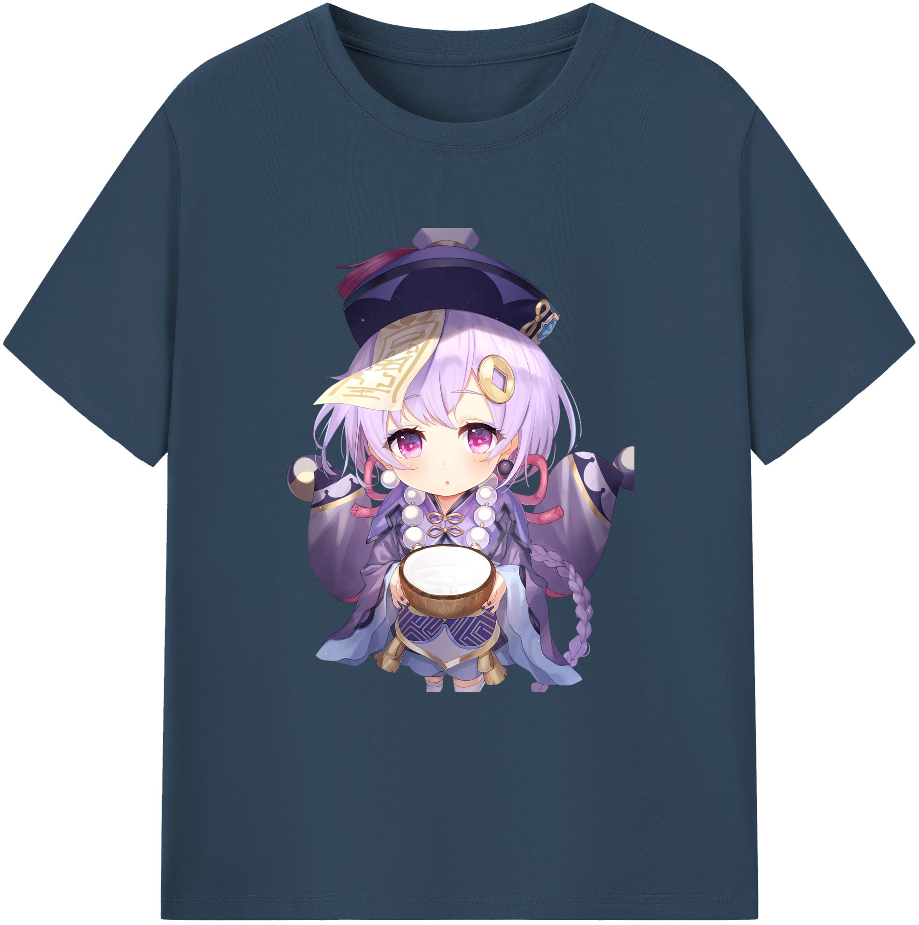 げんし神 七七 なな  genshin Nana レディースカジュアルプリントTシャツ（綿100％）