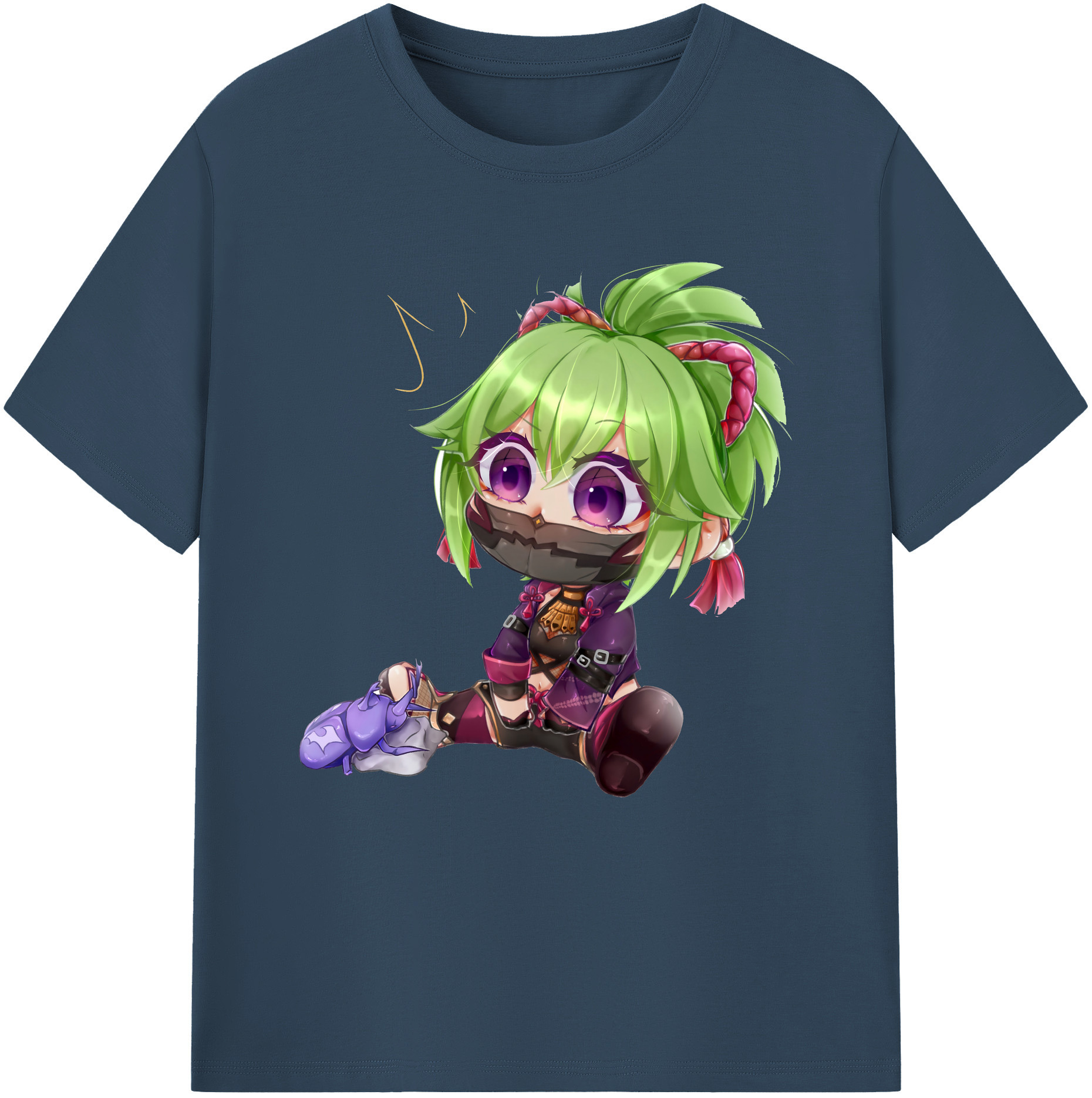 げんし神  久岐忍 くき しのぶ genshin Kuki Shinobu レディースカジュアルプリントTシャツ（綿100％）