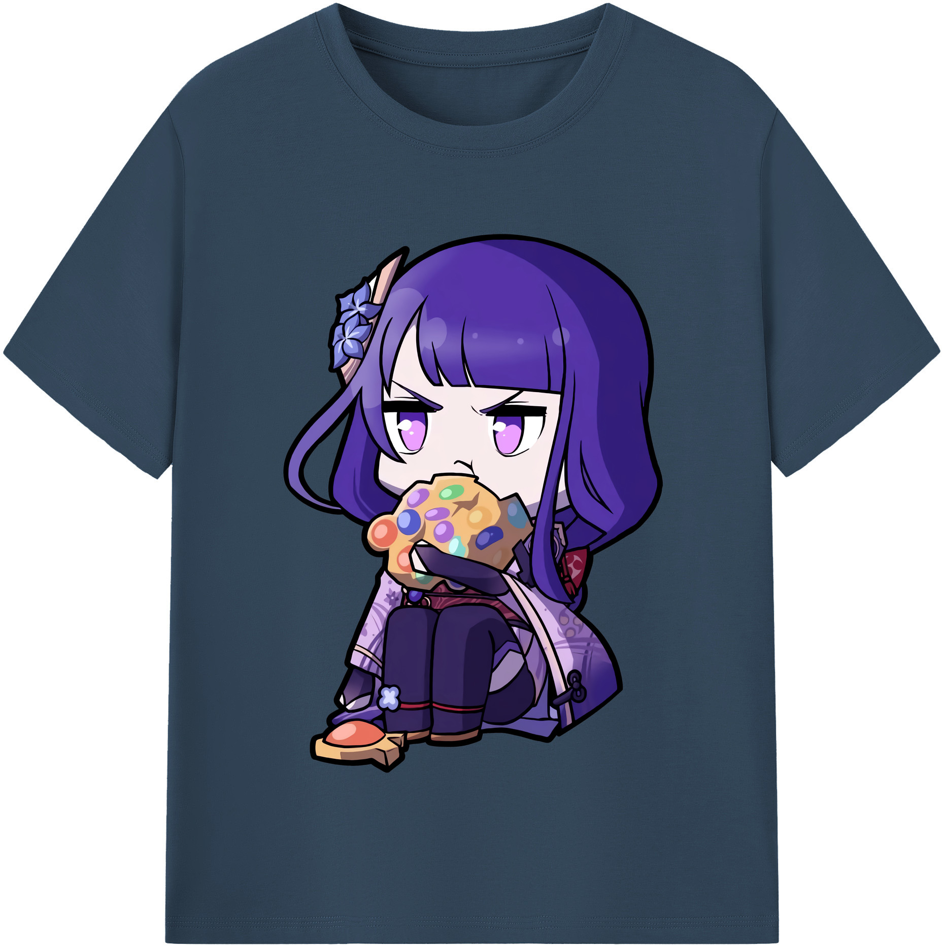 げんし神 雷電将軍 らいでんしょうぐん genshin Raiden Shogun レディースカジュアルプリントTシャツ（綿100％）