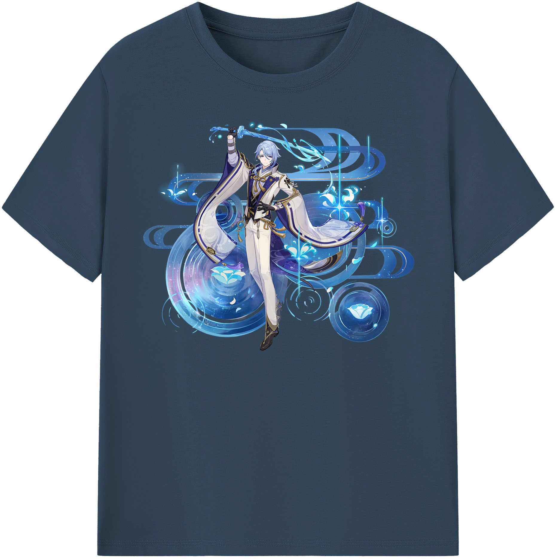 げんし神 神里綾人 かみさとあやと genshin Kamisato Ayato レディースカジュアルプリントTシャツ（綿100％）