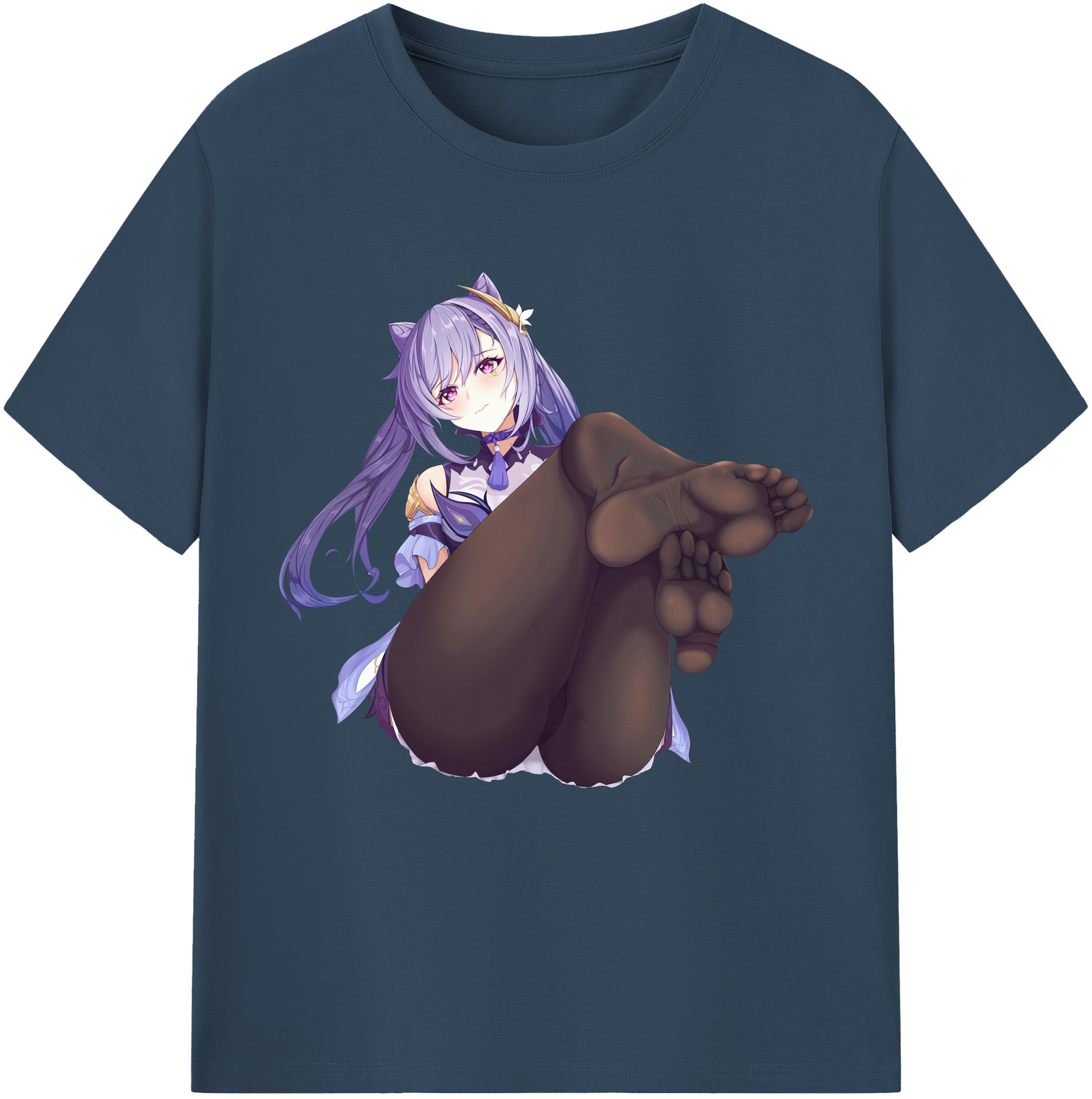 げんし神 刻晴 こくせい genshin Kokusei レディースカジュアルプリントTシャツ（綿100％）