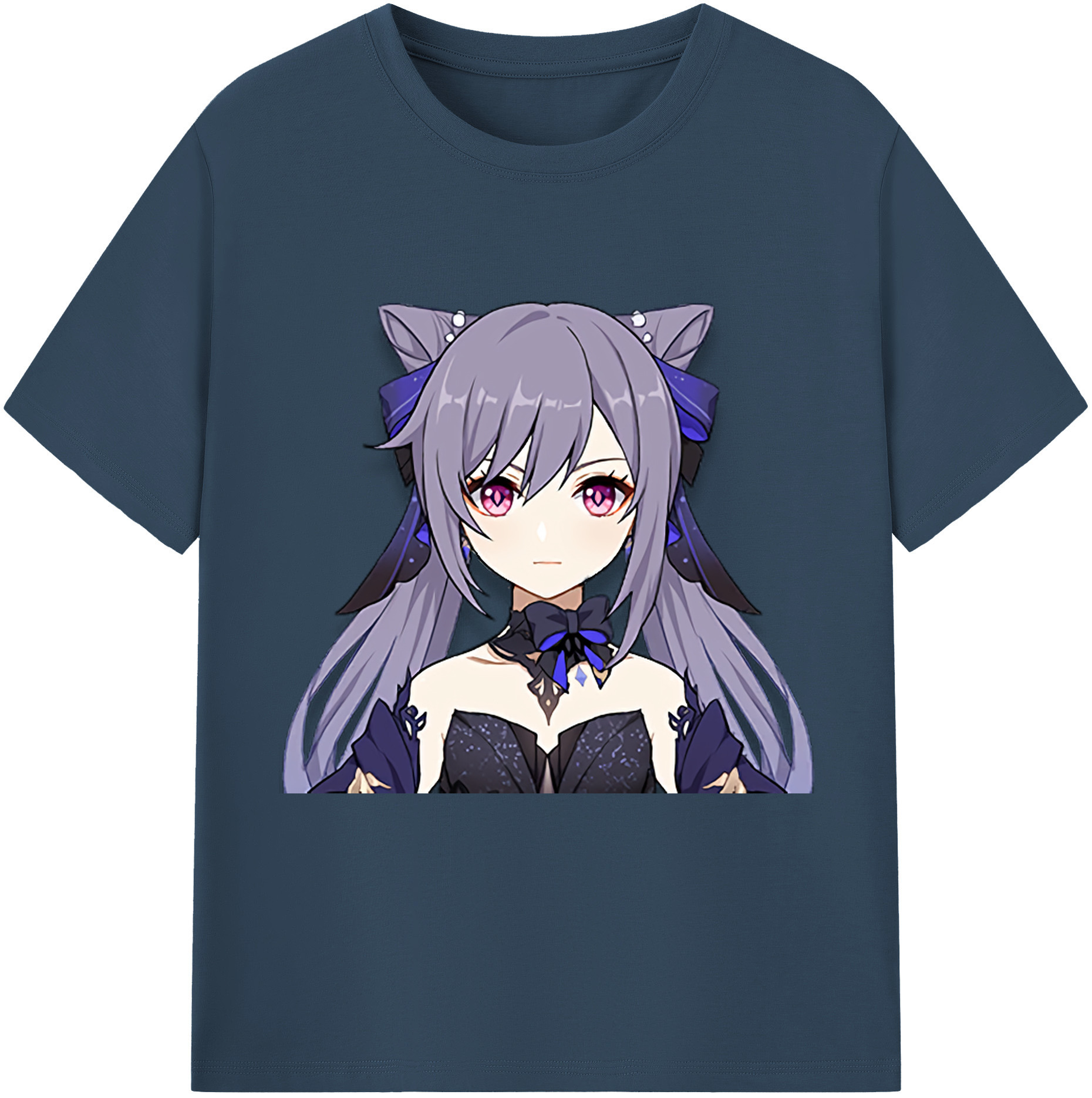 げんし神 刻晴 こくせい genshin Kokusei レディースカジュアルプリントTシャツ（綿100％）