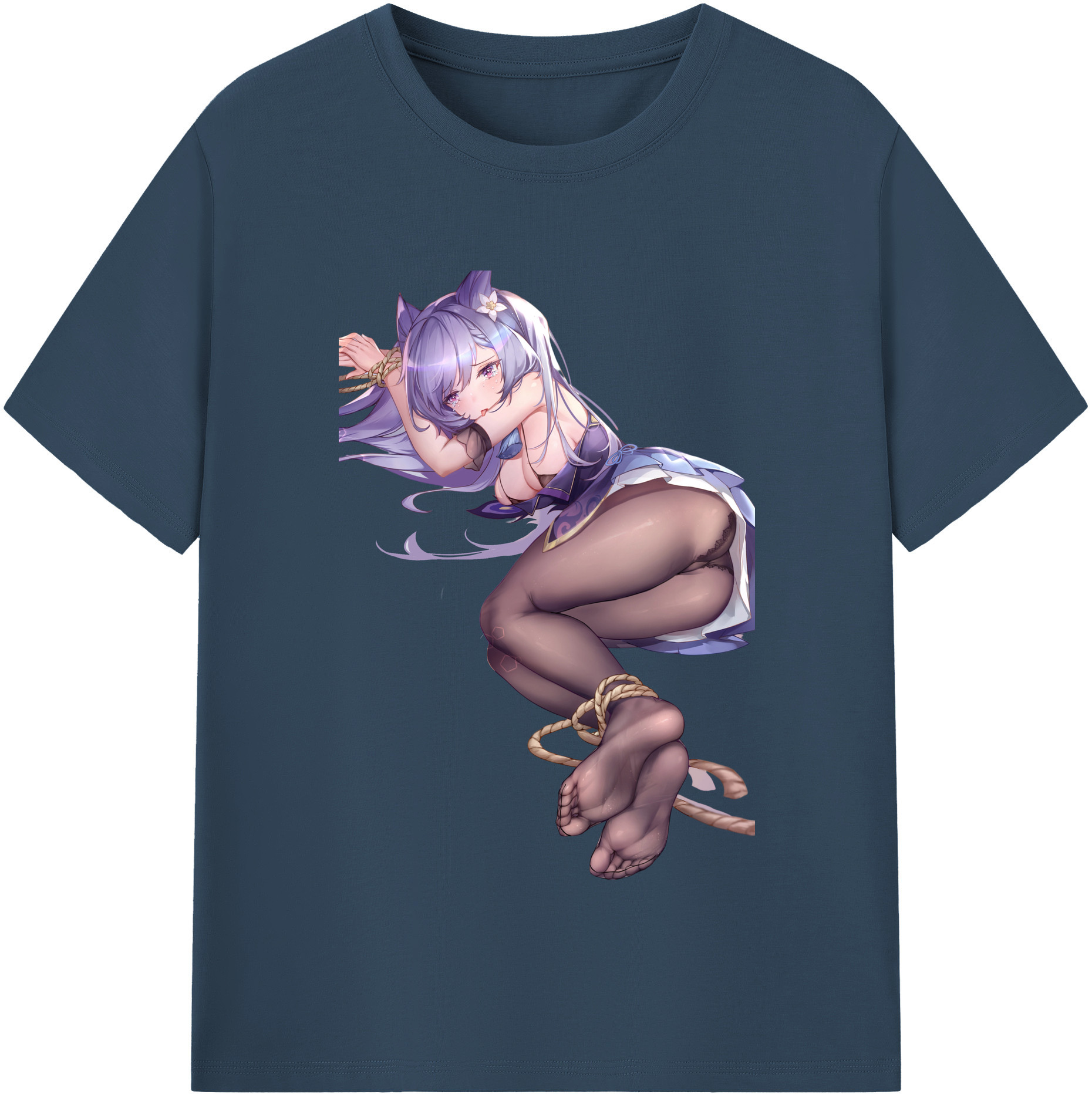 げんし神 刻晴 こくせい genshin Kokusei レディースカジュアルプリントTシャツ（綿100％）