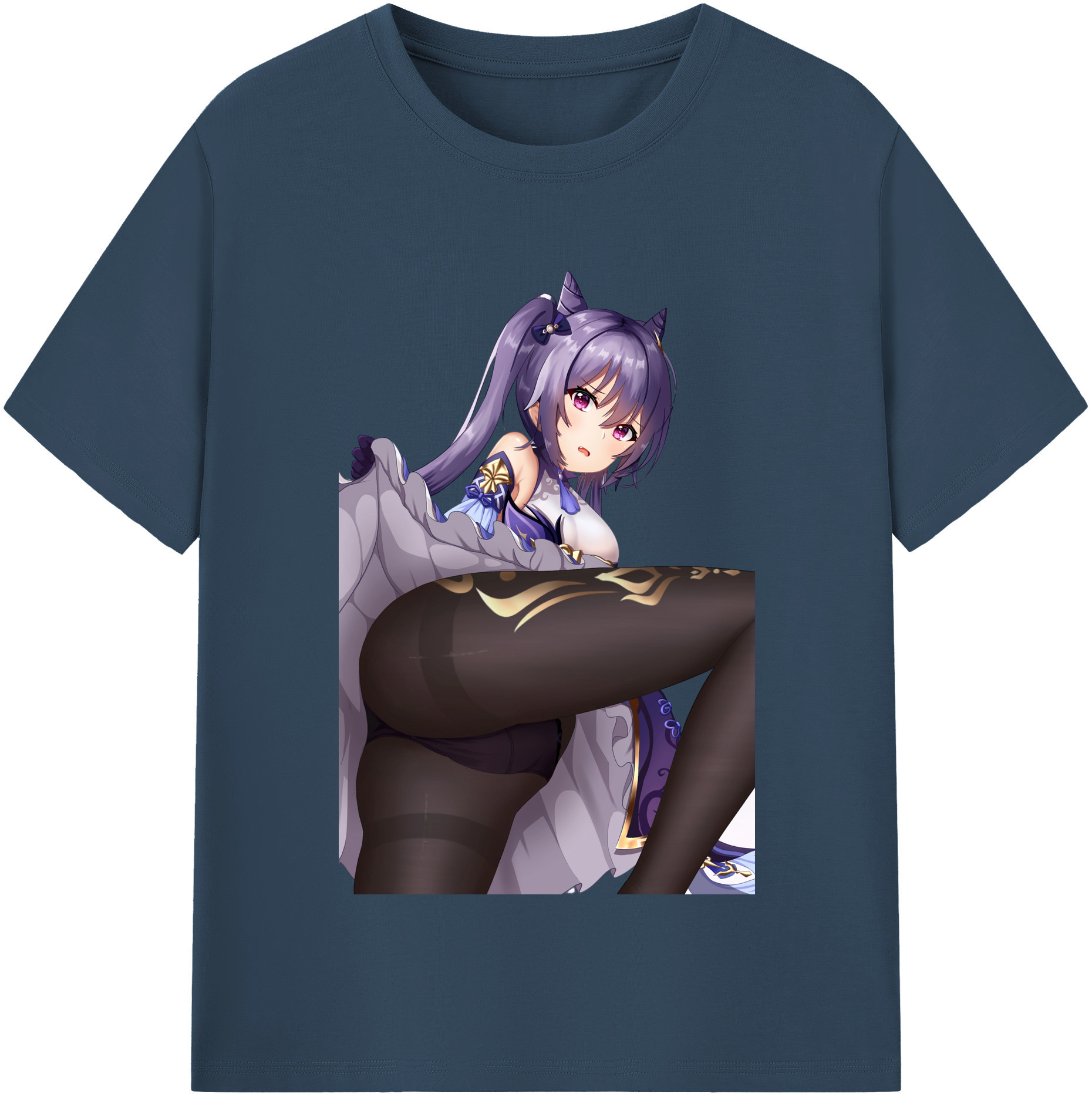 げんし神 刻晴 こくせい genshin Kokusei レディースカジュアルプリントTシャツ（綿100％）