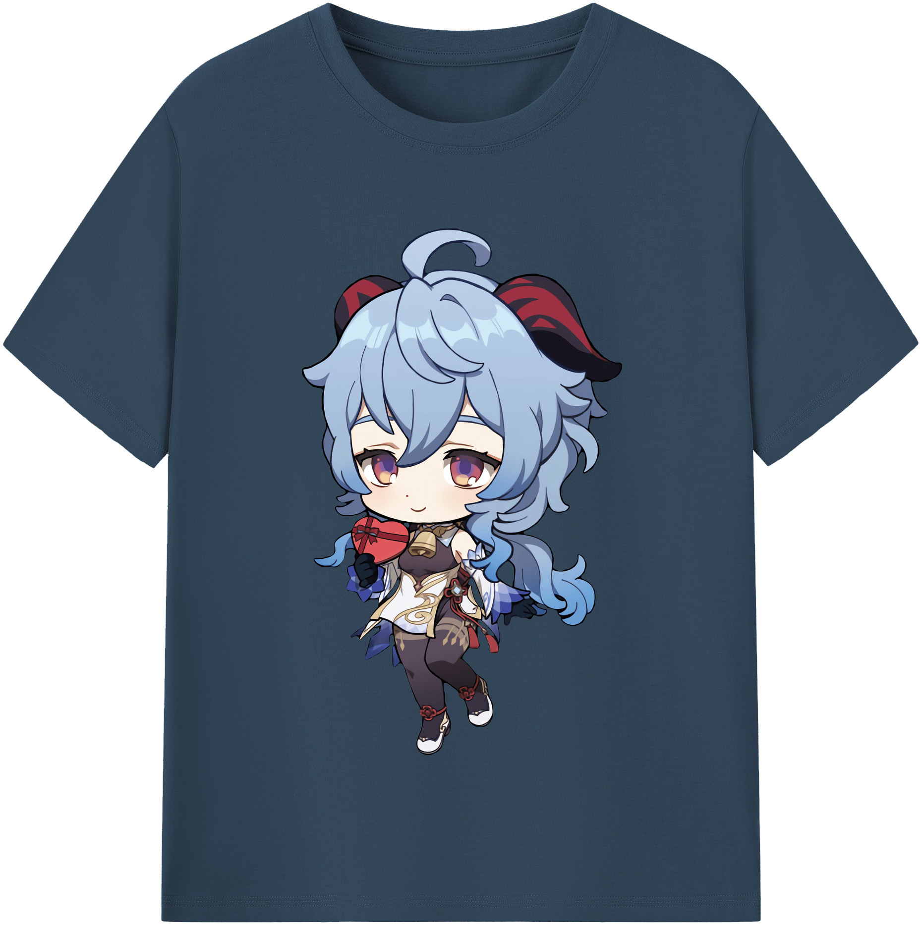 げんし神 甘雨 かんう genshin Ganyu レディースカジュアルプリントTシャツ（綿100％）